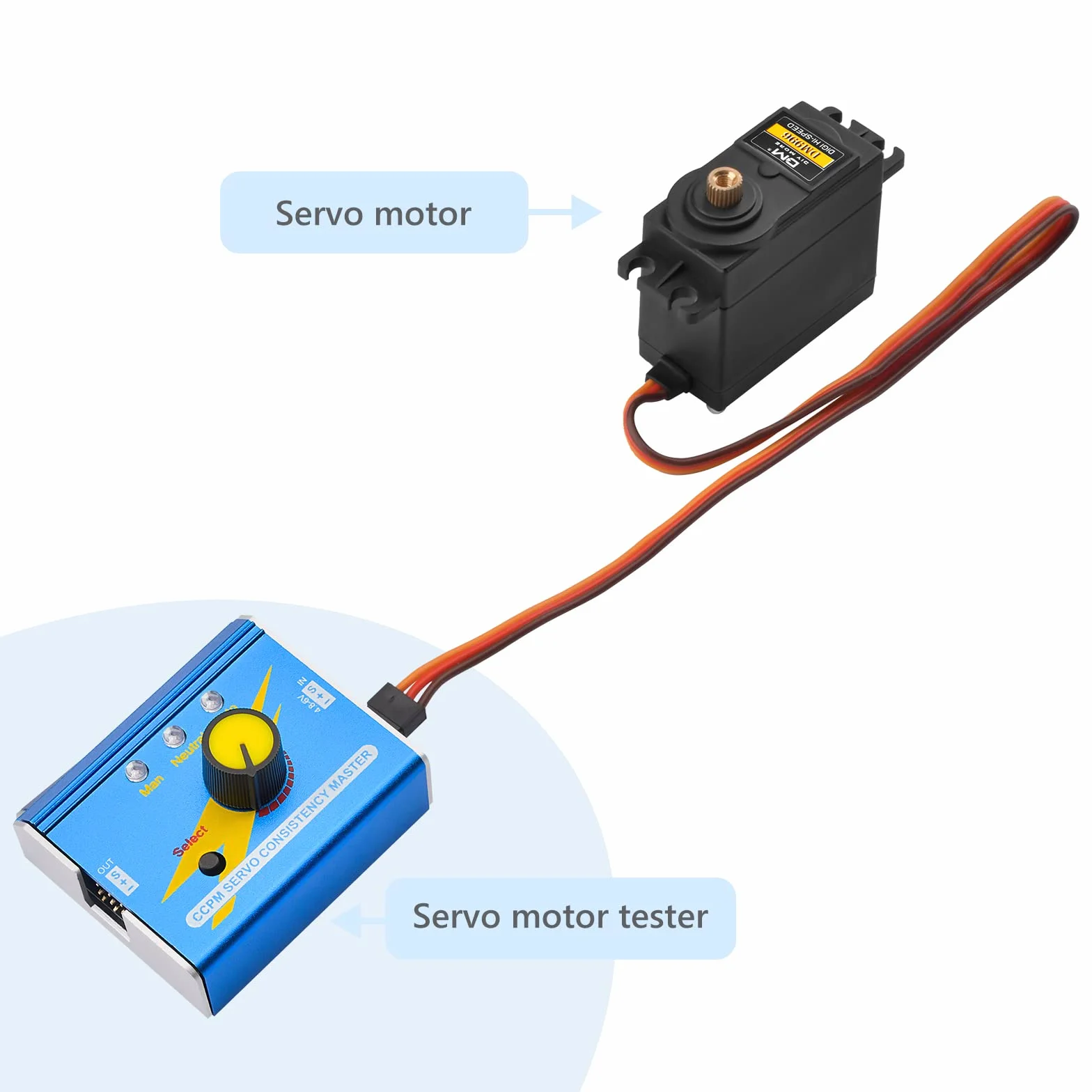 Diymore 3CH Digital Servo Tester DC 4.8V-6V RC Servo Controller CCPM for ESCs Servo Motor