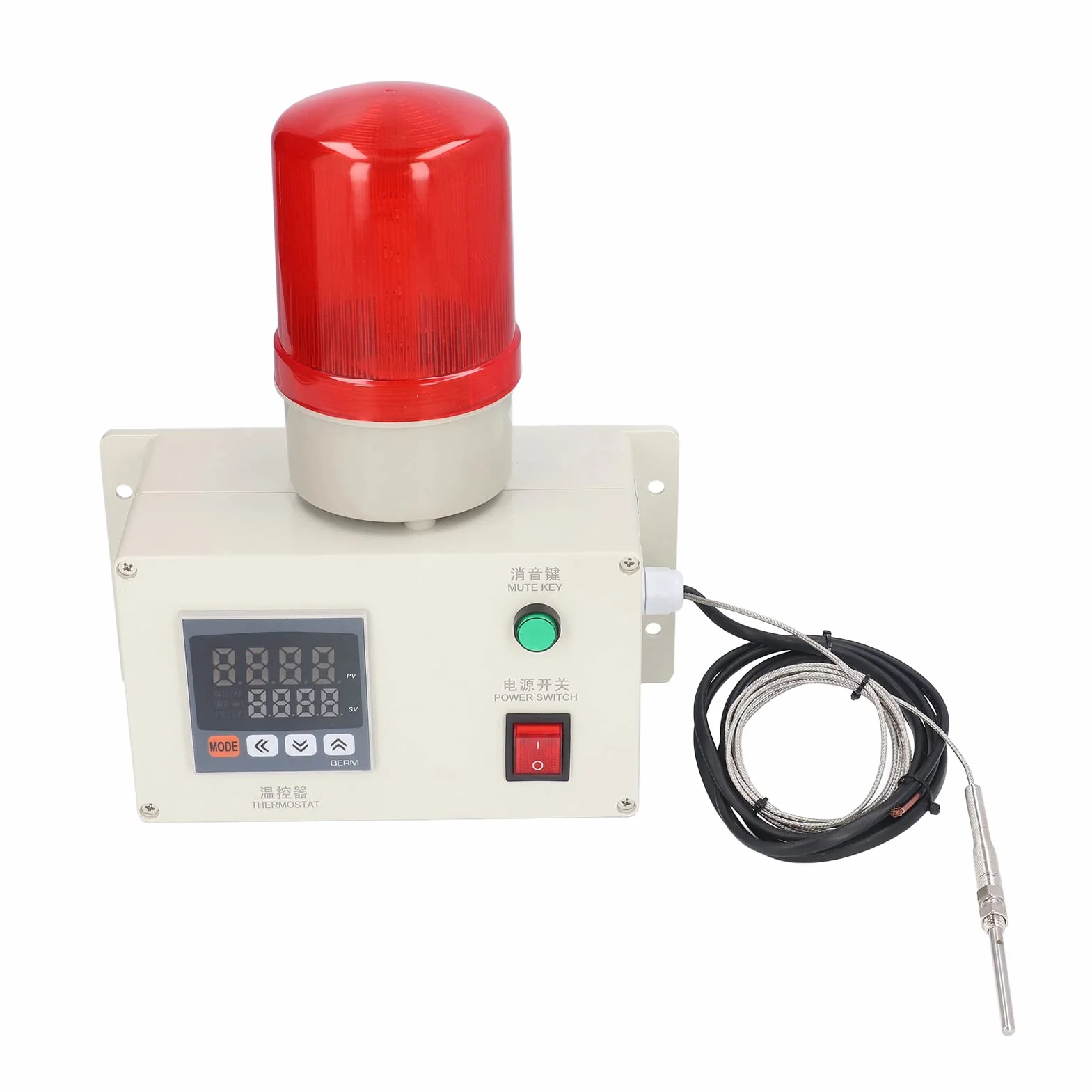 Alarma de Temperatura Intermitente Y Sonora AC220V, Alarma Automática de 0-400 ℃, Controlador de Advertencia de Sensor de Temperatura Alta Y Baja