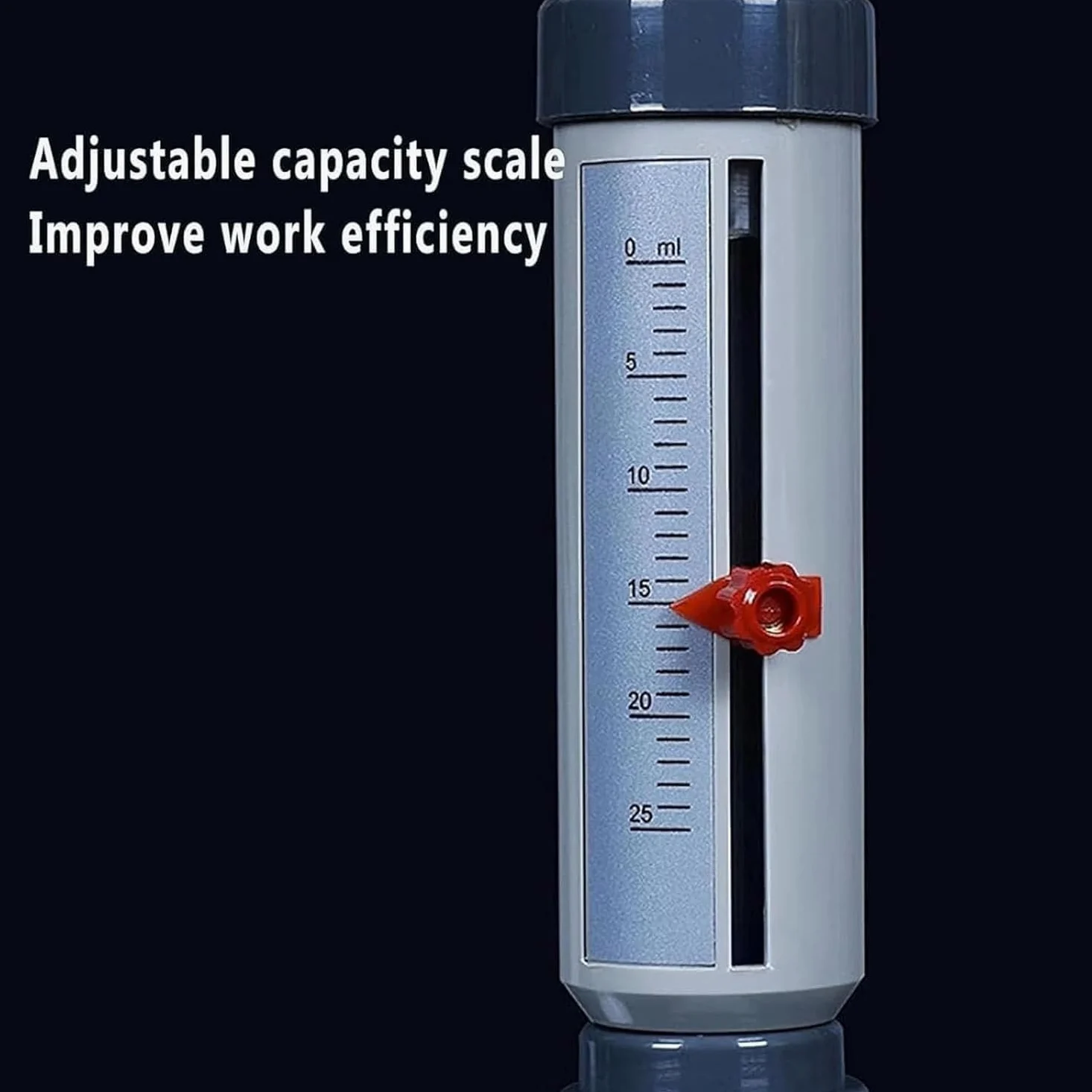 Dispensador superior de botella, dispensador de laboratorio de plástico de 1000 ml, graduación mínima de 1 ml, dispensación eficiente para soluciones acuosas y muestras bioquímicas