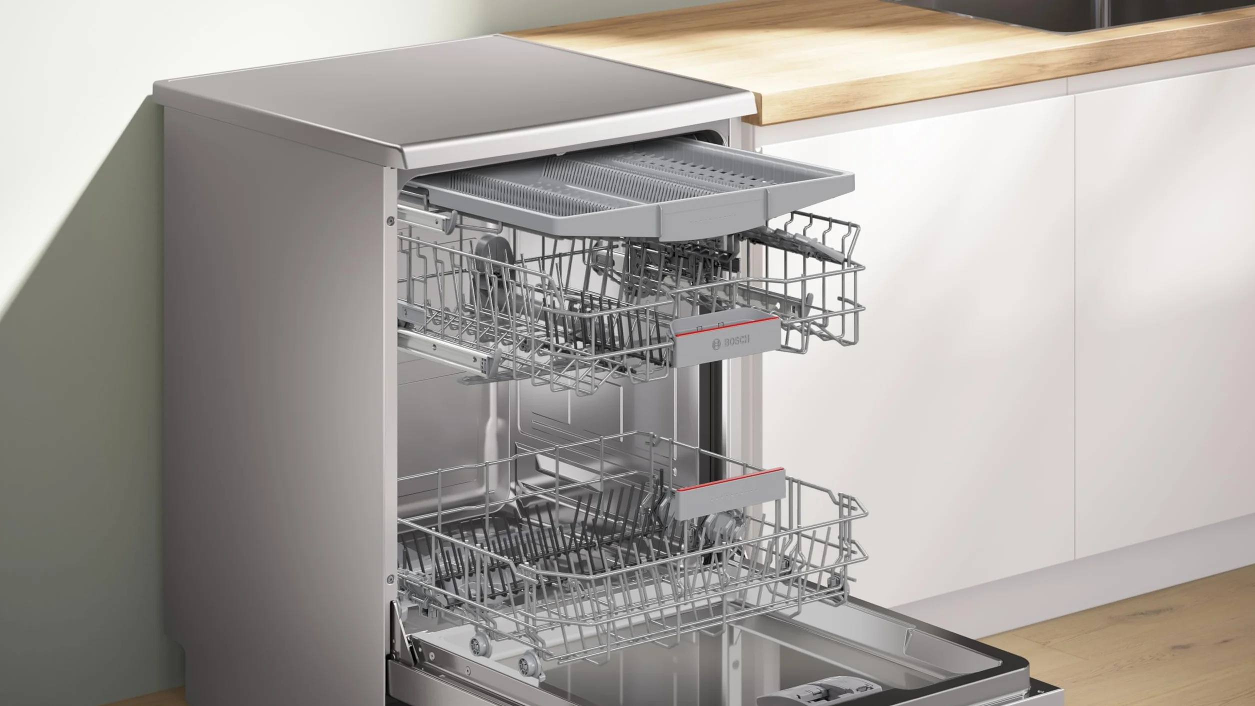 Bosch Lavavajillas Libre Instalación 60 cm Serie 4 Home Connect EcoSilence Acero SMS4EMI06E