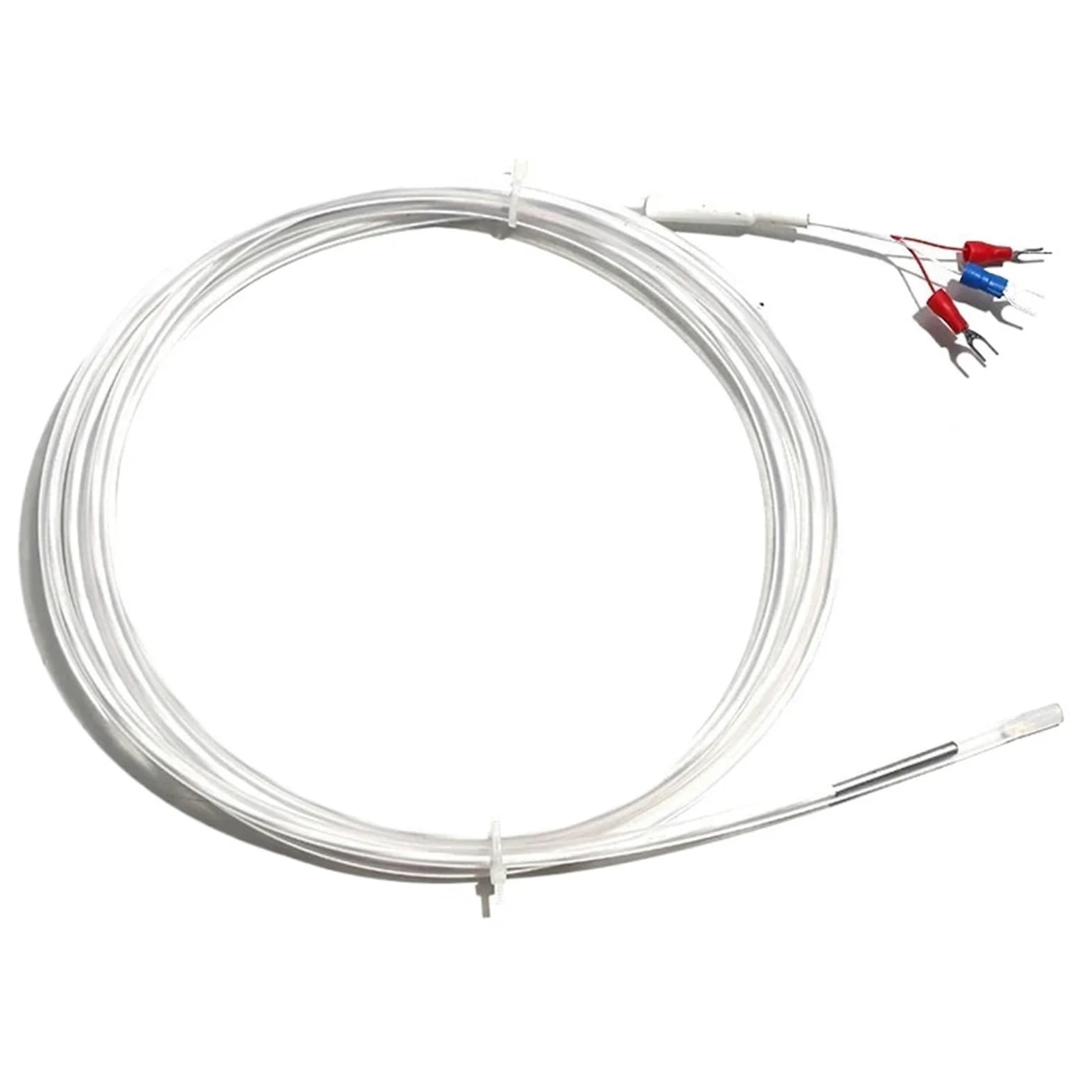 1 unidad de sensor de temperatura de termopar tipo PT100/K con sonda interna de acero inoxidable de 3 x 30 mm, 1 m, 2 m, 3 m, 4 m, 5 m, -50~260 ℃(PT100 4M)