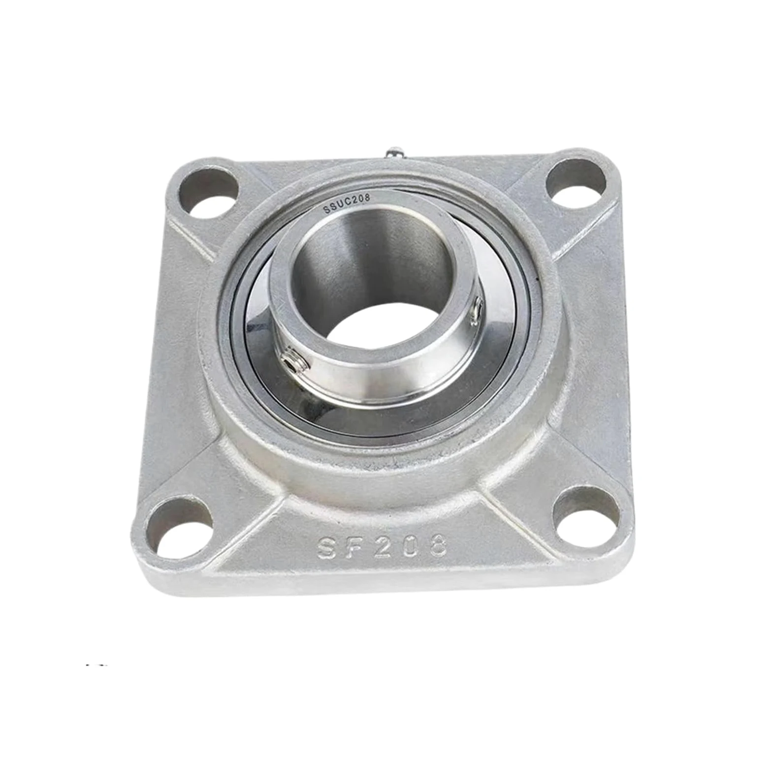 Rodamiento de inserción de base cuadrada de acero inoxidable 304, rodamientos de chumacera montados serie SUCF201 a SUCF210(SUCF206 Bore 30mm)