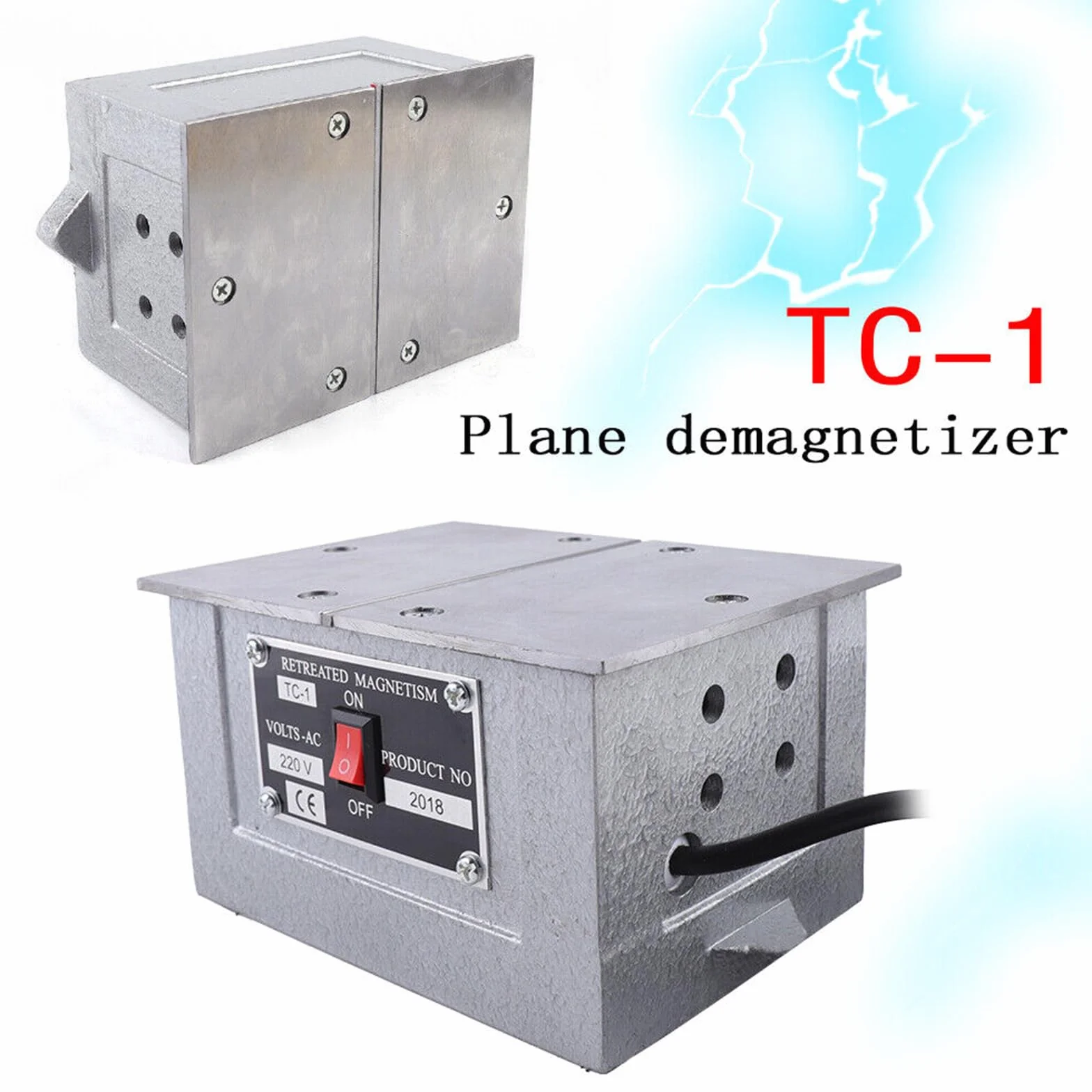 TC-1 Desmagnetizador Plate, 100W Magnetizador Desmagnetizador Herramientas Magnéticas 150x110MM Desmagnetización Dispositivo Desmagnetizador Máquina Herramientas Desmagnetización Placa de
