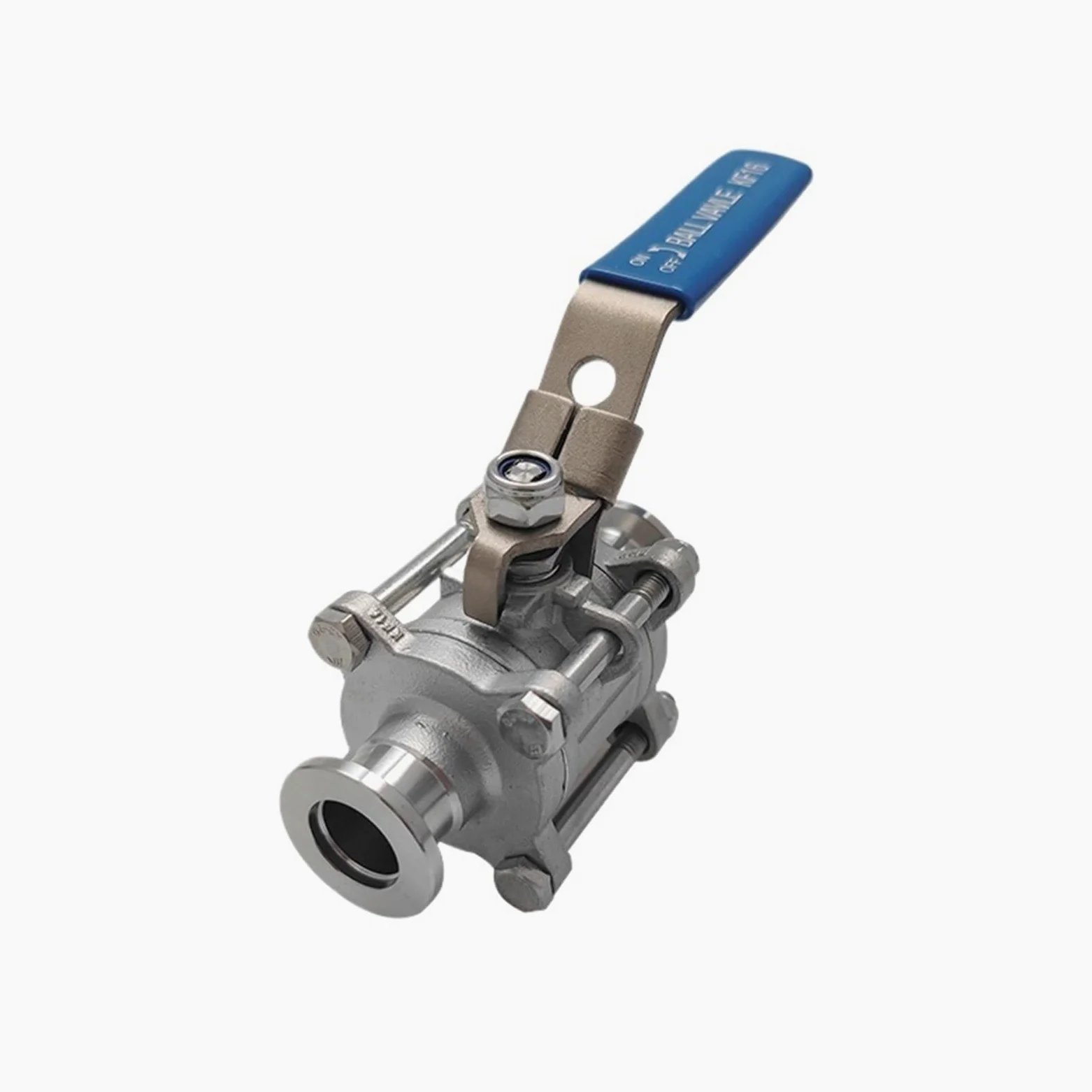 Válvula de bola manual de alto vacío de 3 piezas, brida KF16, KF25, KF40 y KF50, de acero inoxidable 304/316L, 1 unidad(KF-16,SS316L)