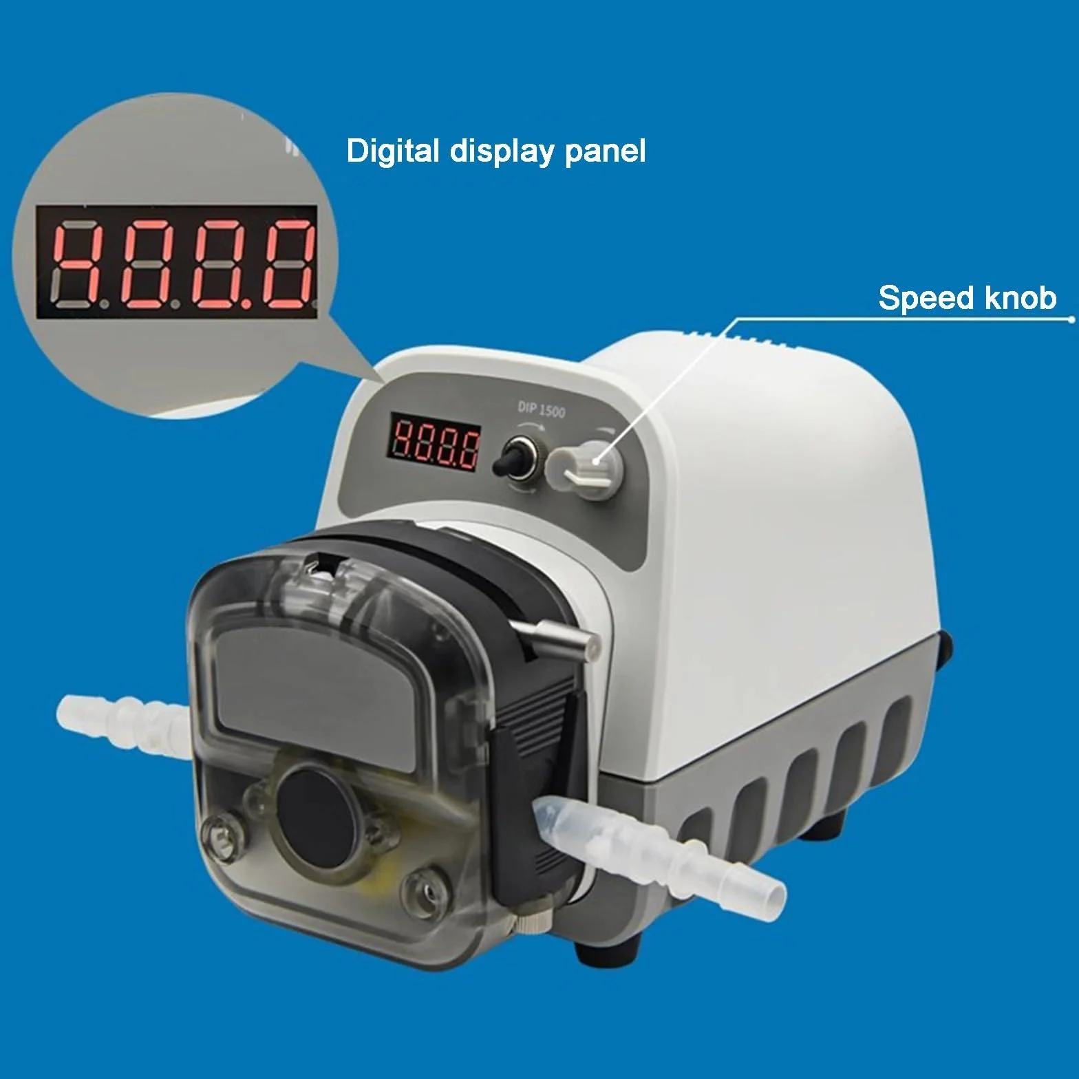 Bomba Peristáltica Inteligente, Bomba Dosificadora De Líquidos De Laboratorio, con Pantalla Digital, Interruptor De Avance Y Retroceso, Caudal 1500 Ml/min, Admite Succión Trasera