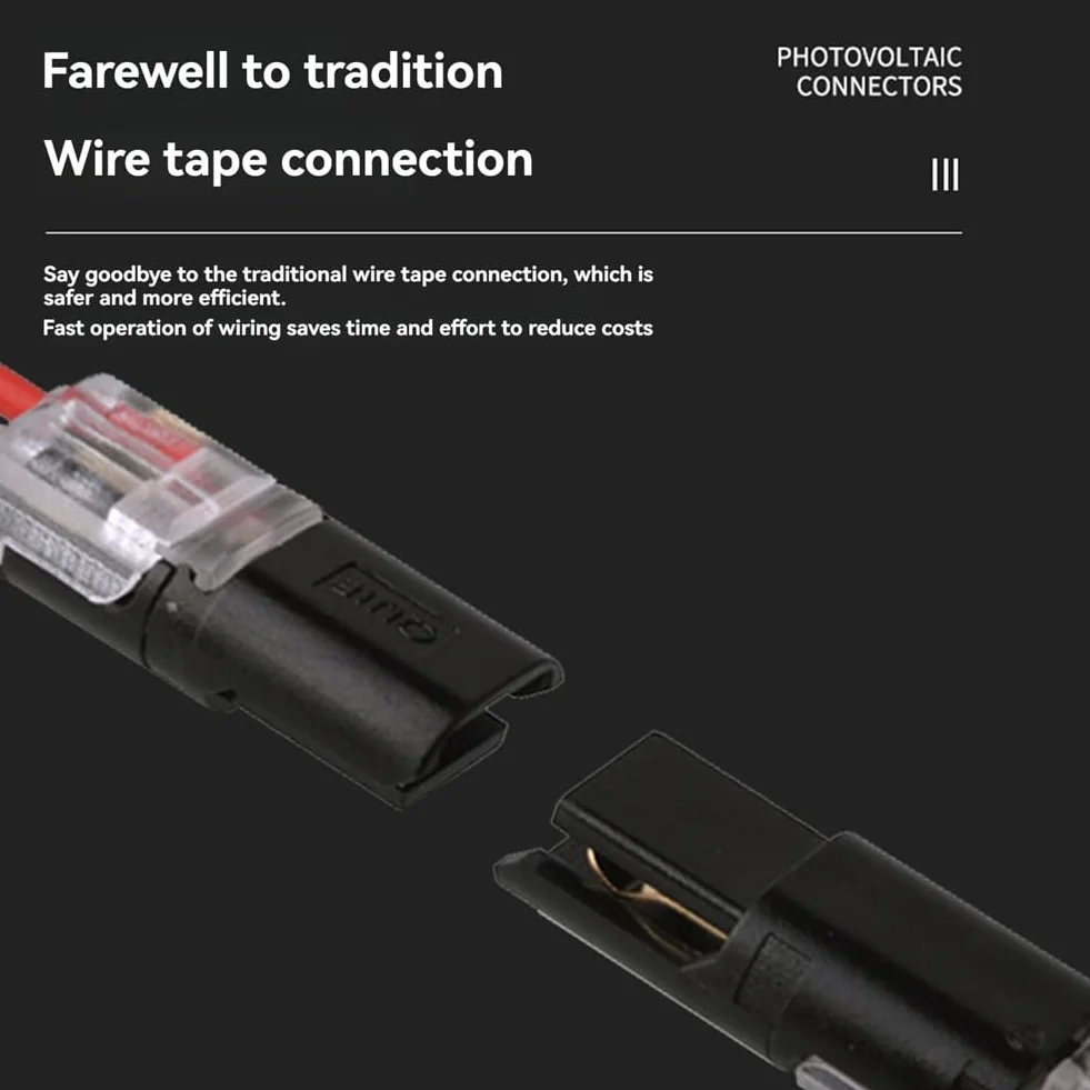 Conectores A Presión de Cable de 2 Pines, Conector Enchufable Impermeable con Hebilla de Bloqueo, 50 Unidades