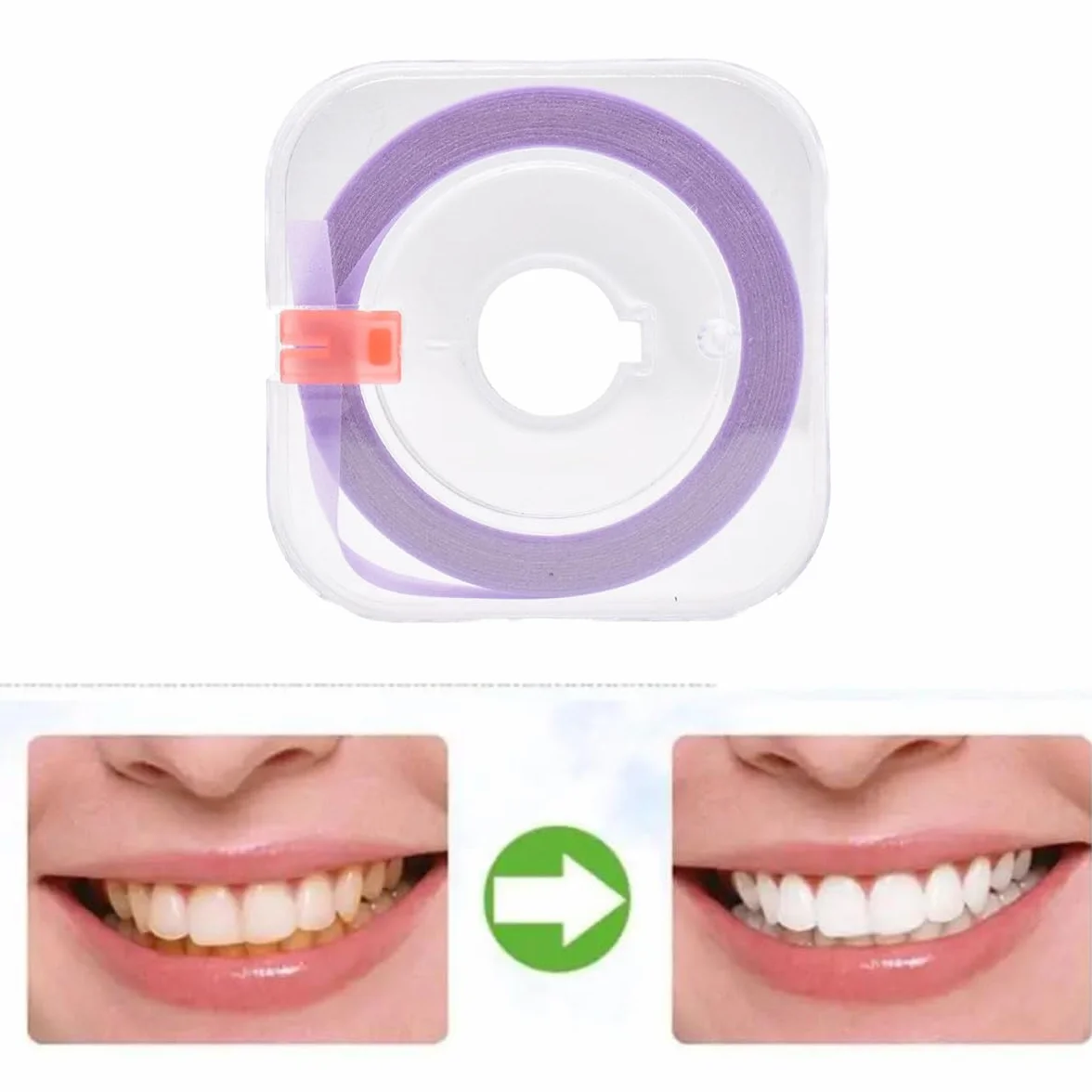Tokaneit Tiras de Pulido Dental Papel de Lija para Dientes 50um 4mmx6m Morado
