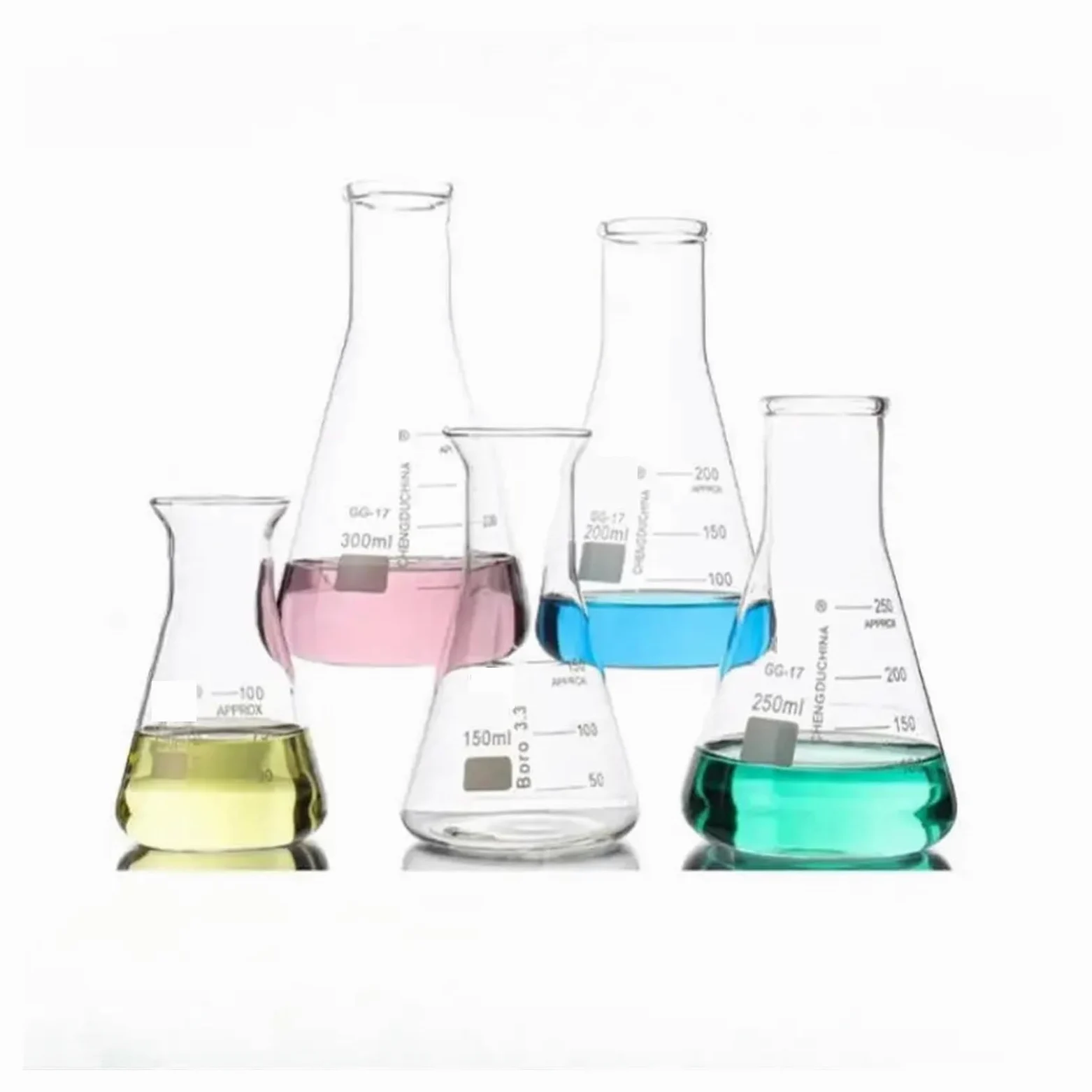 1 matraz Erlenmeyer cónico de vidrio borosilicato for equipos de laboratorio químico(1000ml)