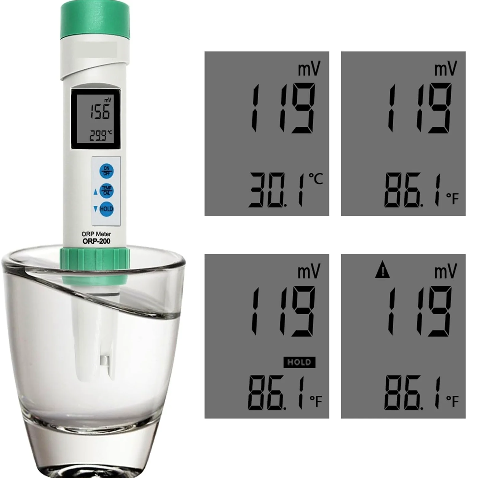 Medidor digital de ORP, pH y TDS, medidor temperatura, resistente al agua con calibración automática, portátil, COM-80/100/200/300/360, Monitor técnico