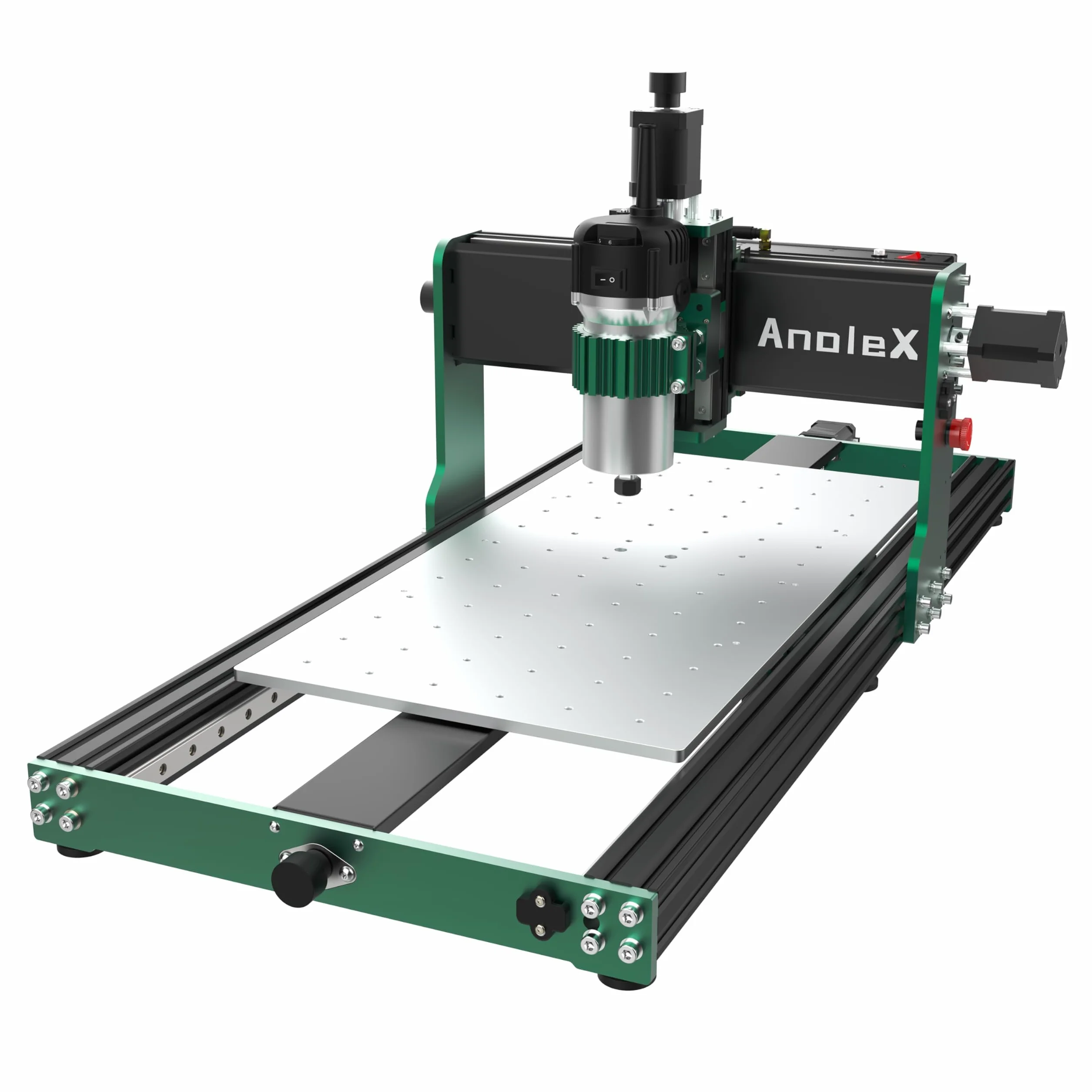 Fresadora CNC 3060-Evo Max, hecha de metal con doble eje XYZ, guías lineales de acero con fresa superior de 800 W, ideal para cortar aluminio, latón, acero