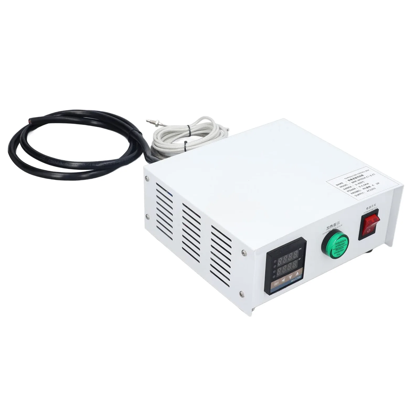 Controlador de Temperatura PID, Acero Inoxidable AC220V Caja de Control de Temperatura Pantalla Clara para Tanques de Agua Pequeños (#2)