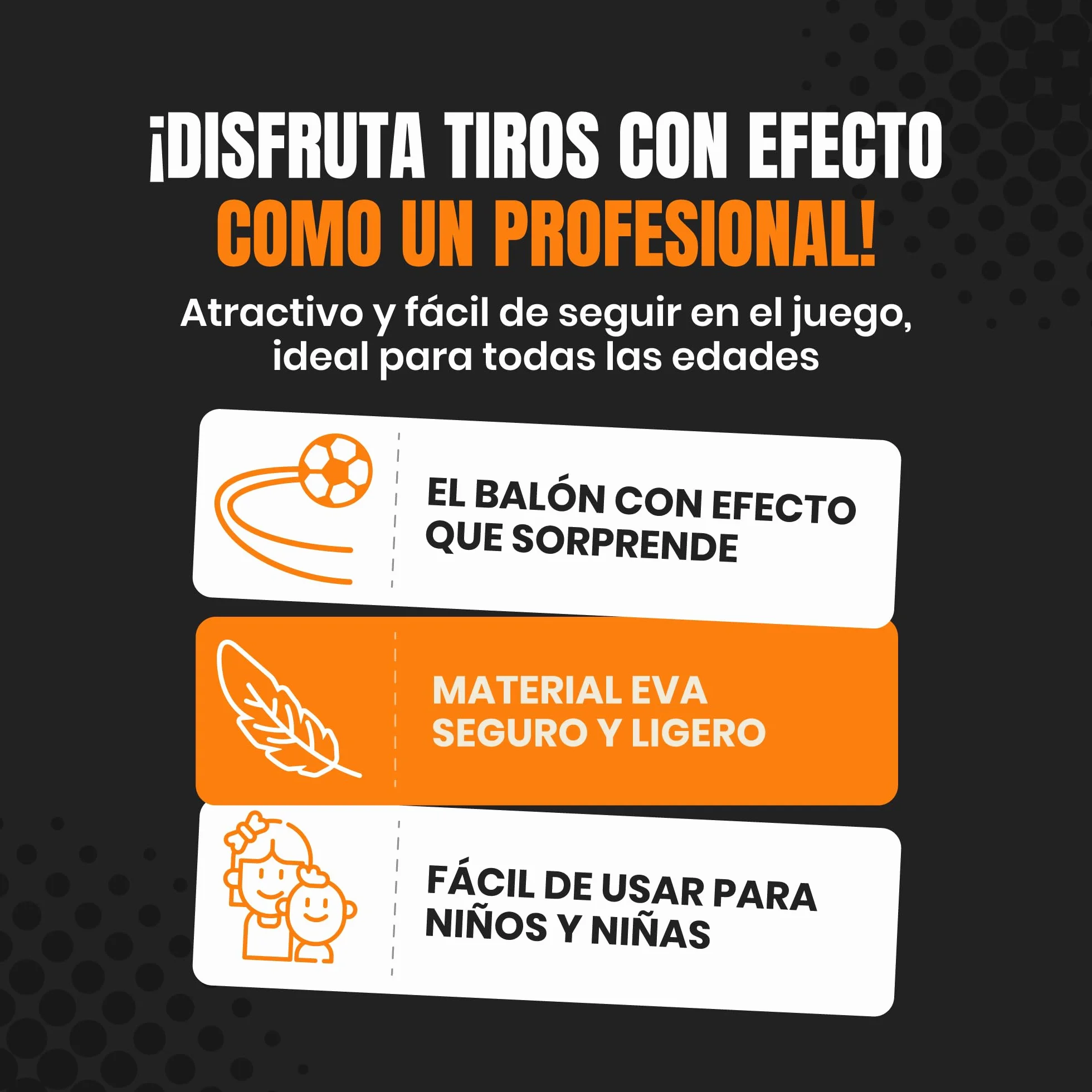 Balón de fútbol con Efecto Curva para niños, Espuma EVA, Suave, Ideal para Principiantes