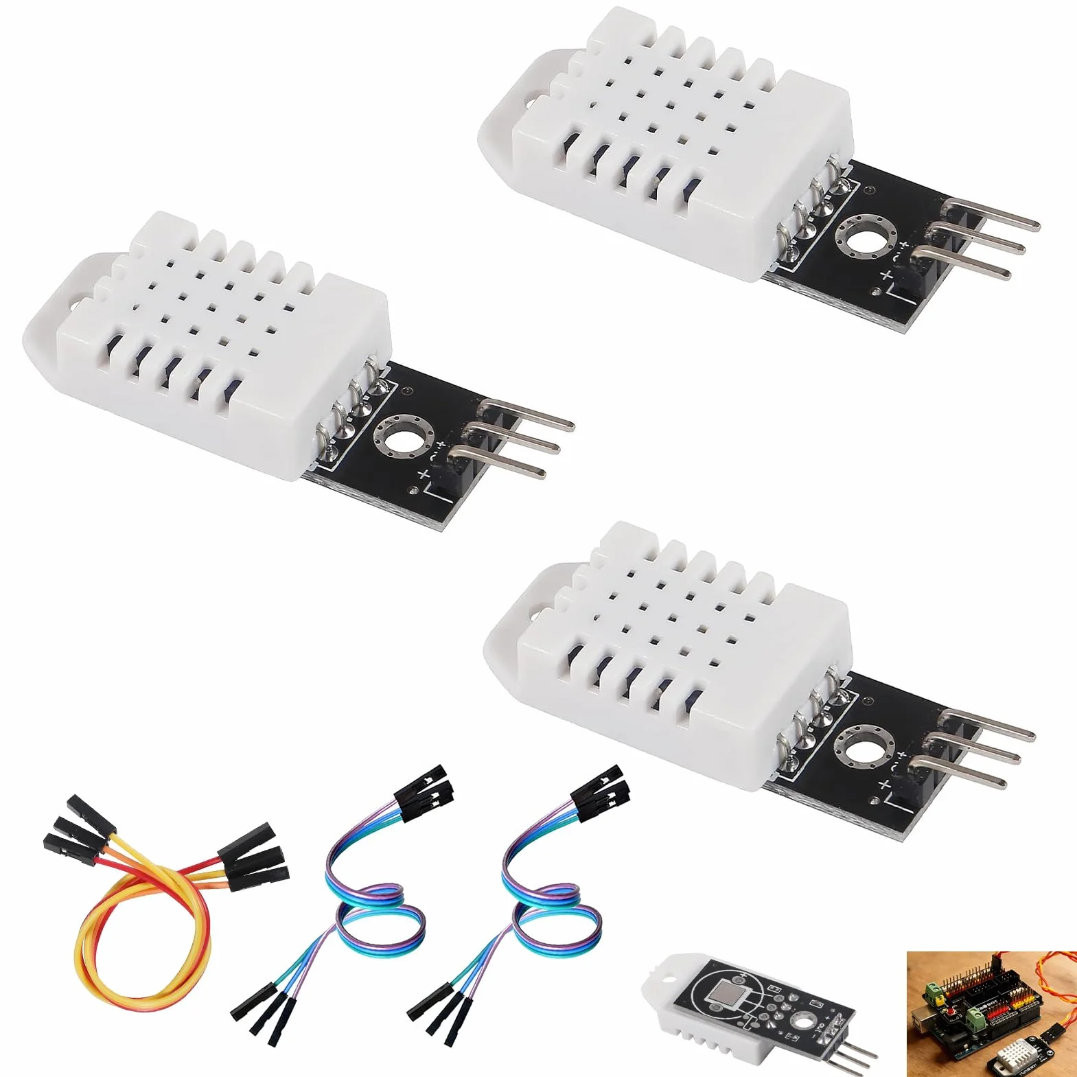 Módulo DHT22 AM2302 Sensor Humedad Temperatura Alta Precisión 3.3-5.5V para Proyectos Electrónicos