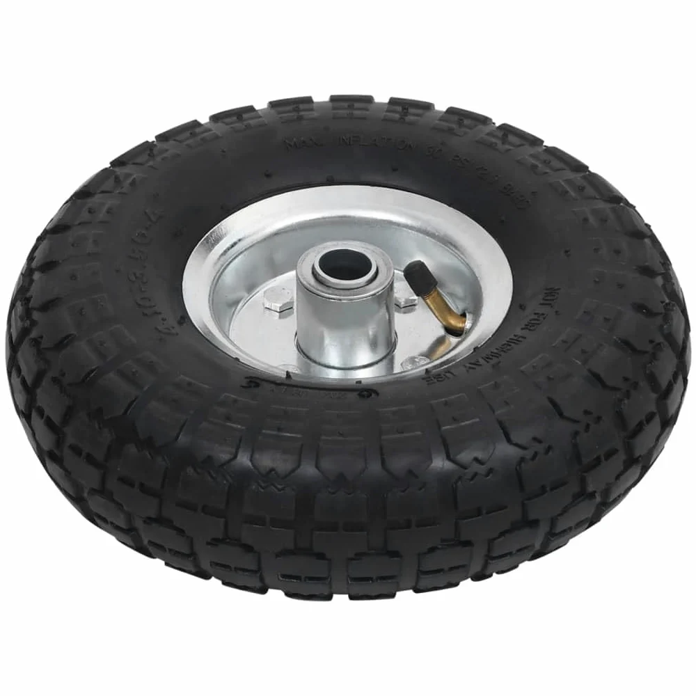 Ruedas para carretillas, 4 unidades, goma, 4,10/3,50-4 (260 x 83)