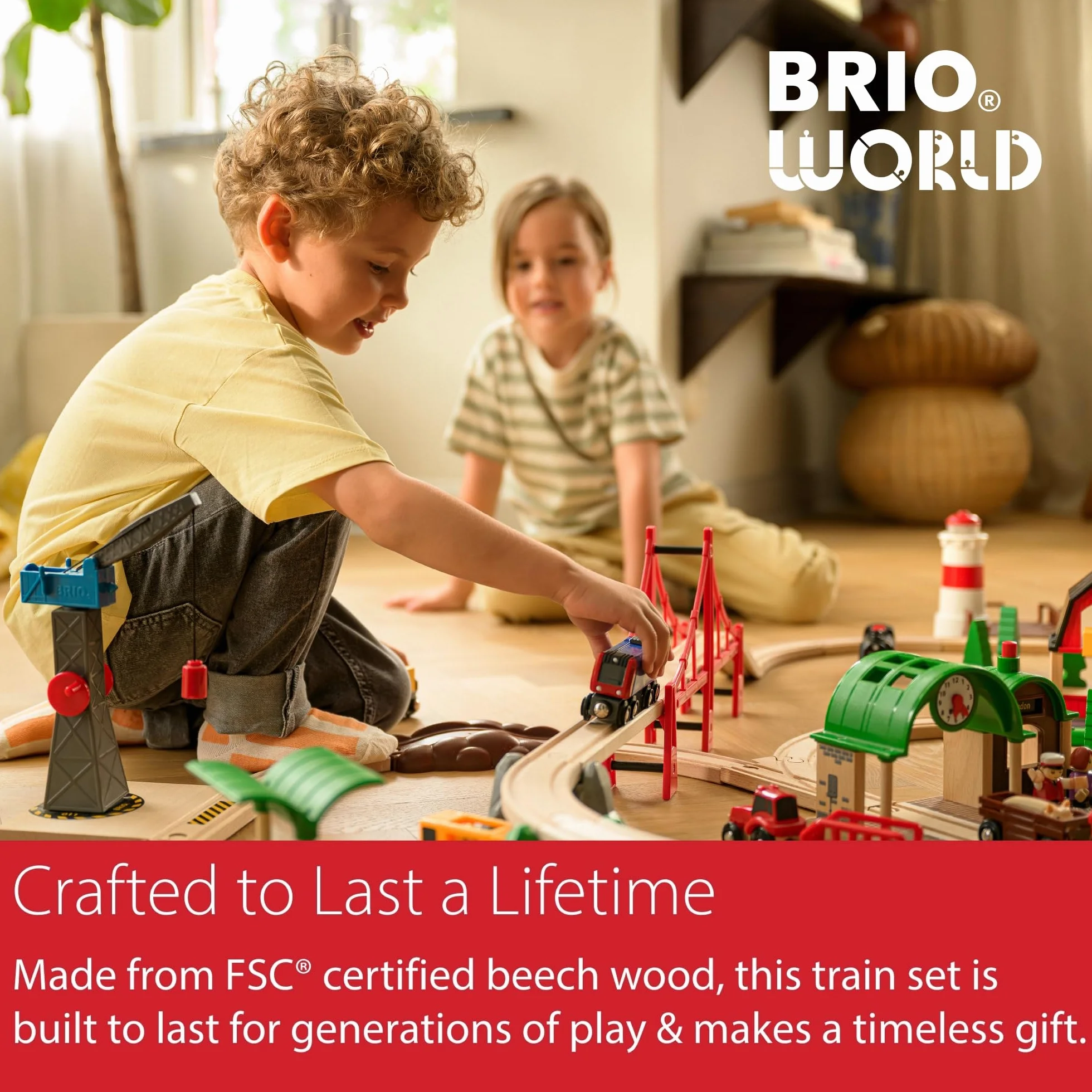 BRIO World Set Ferrocarril Deluxe Tren Juguete Madera Construcción Juguetes Niños 3 Años Juegos Educativos