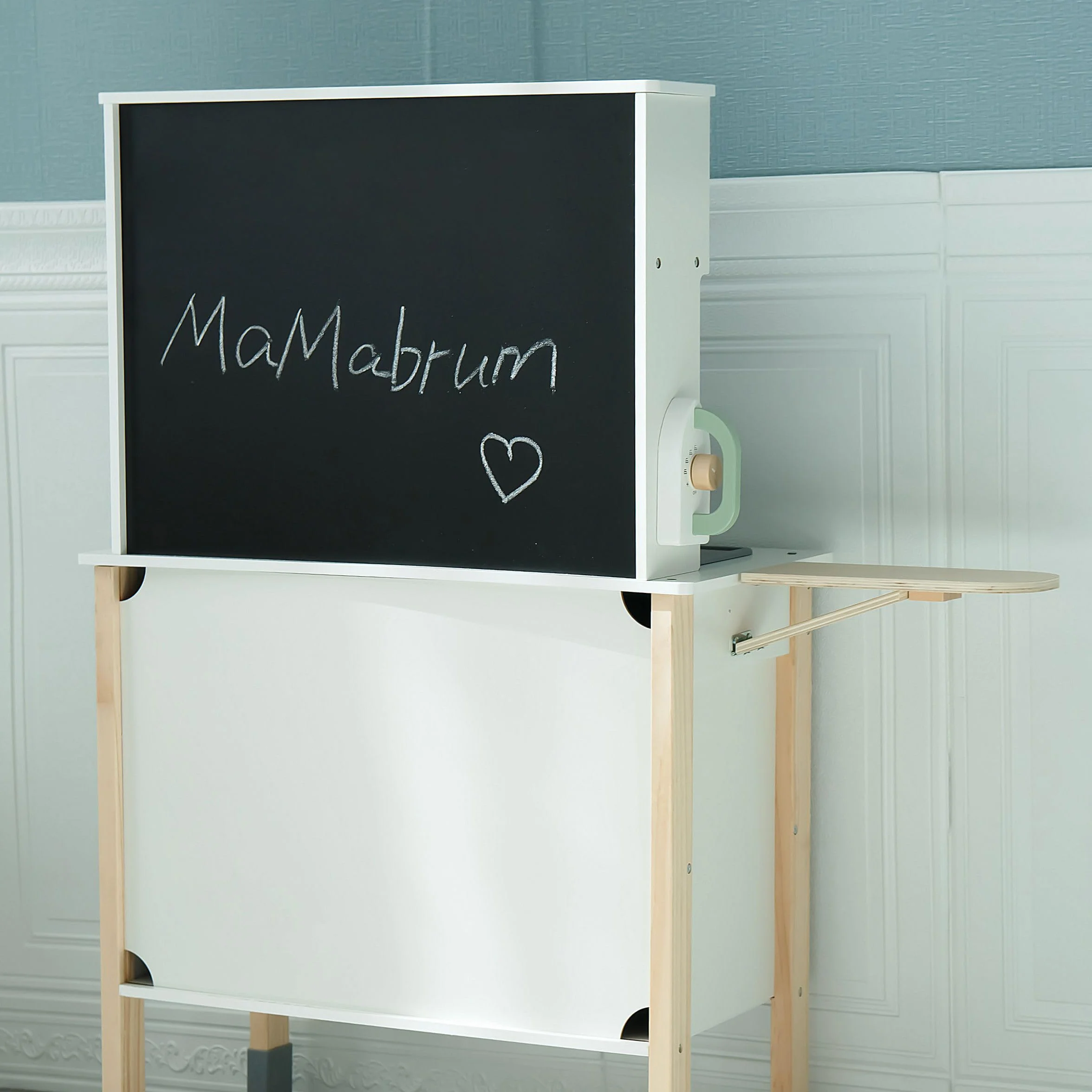 Mamabrum Cocina de Juguete Madera Infantil Montessori Interactiva Luces Sonidos Lavadora Lavavajillas Pizarra Cocinita Evolutiva Accesorios Educativos