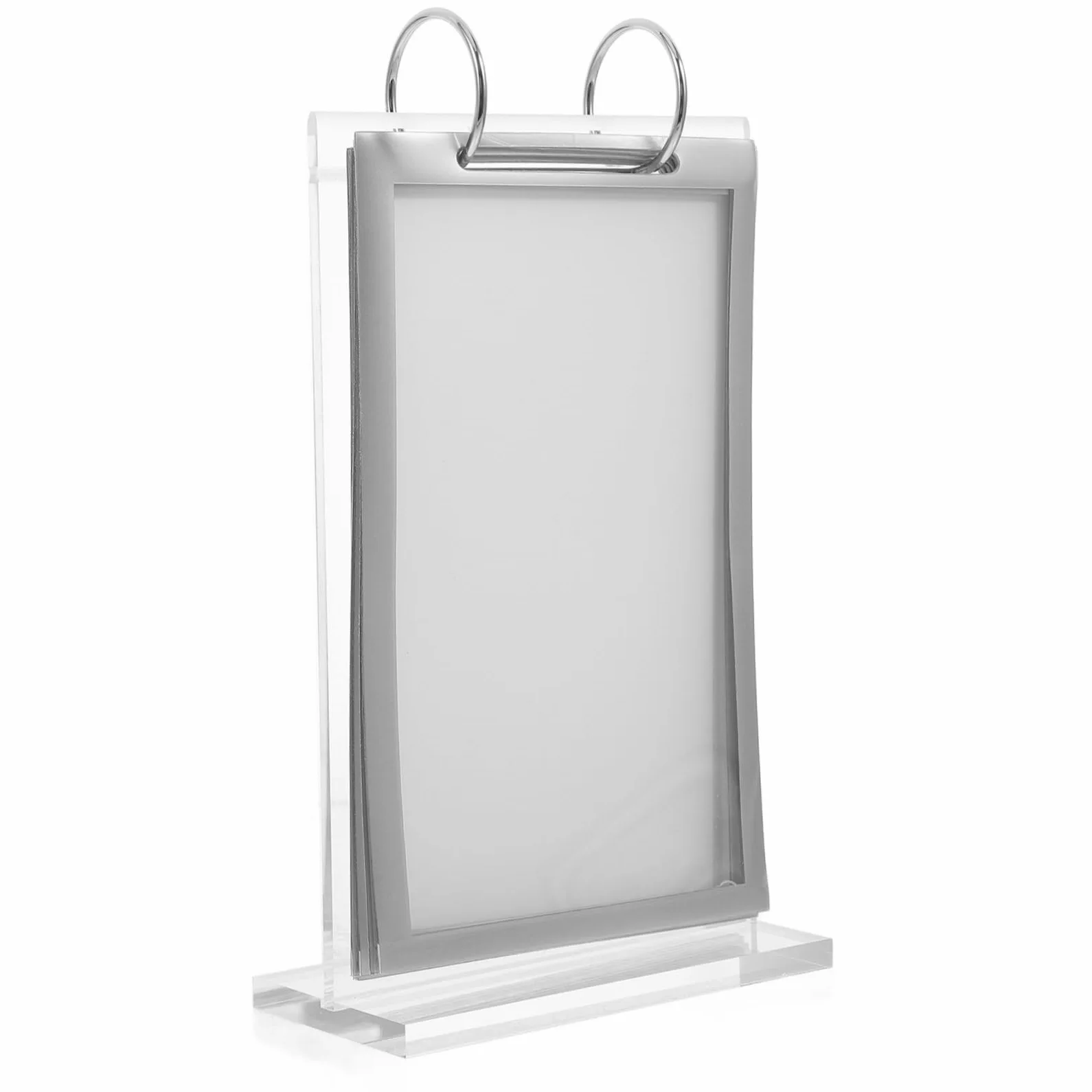 SHINEOFI 5piezas Soporte De Exhibición De Menú Transparente Soporte De Carteles De Escritorio Para Restaurantes y Cafés Vertical Con Base Estable