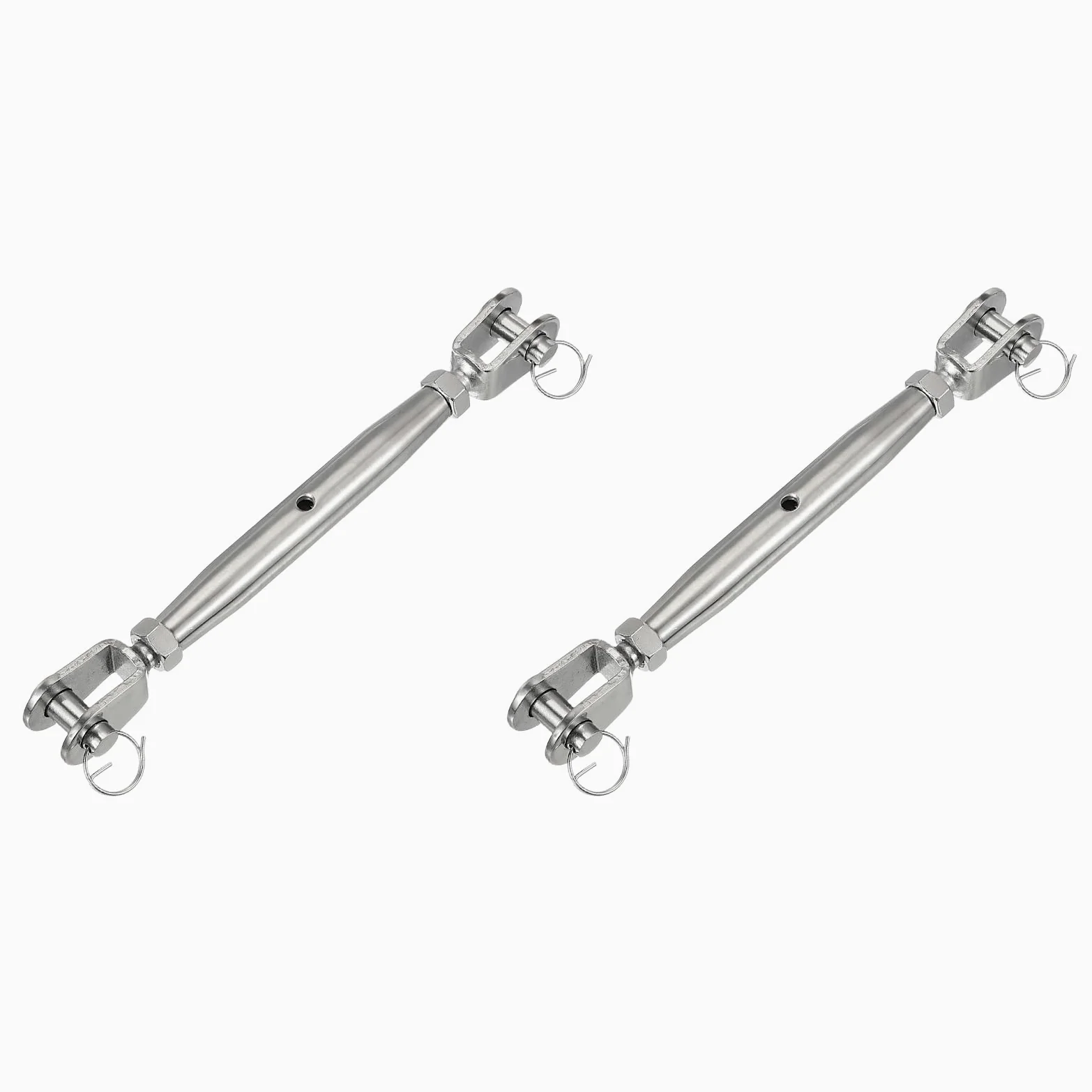 QUARKZMAN 2 Piezas M16(5/8") Tensor De Cable De Cuerda De Alambre con Cuerpo Cerrado Y Ojo Y Ojo, Tensor Ajustable De Acero Inoxidable para Vela, Límite De Carga De Trabajo De 5300Lbs