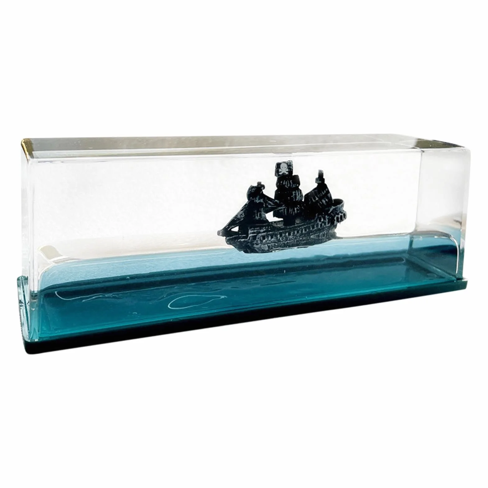 Barco de crucero fluido que nunca se hunde, modelo de escritorio, adorno acrílico para decoración del hogar