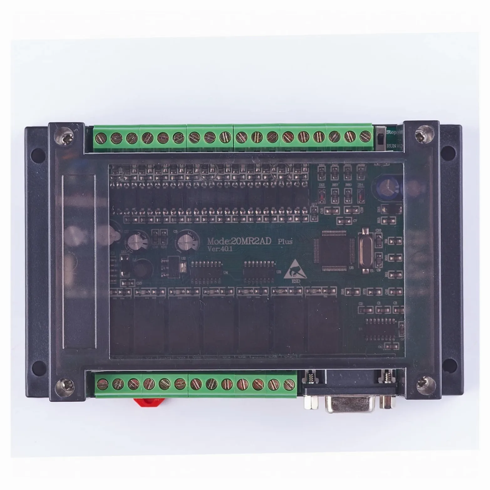 Motor paso a paso, Controlador lógico programable PLC con Acture 2 0MR FX2N 12 Entrada 8 salida 0~10V 2 AD Relay Controlador automático