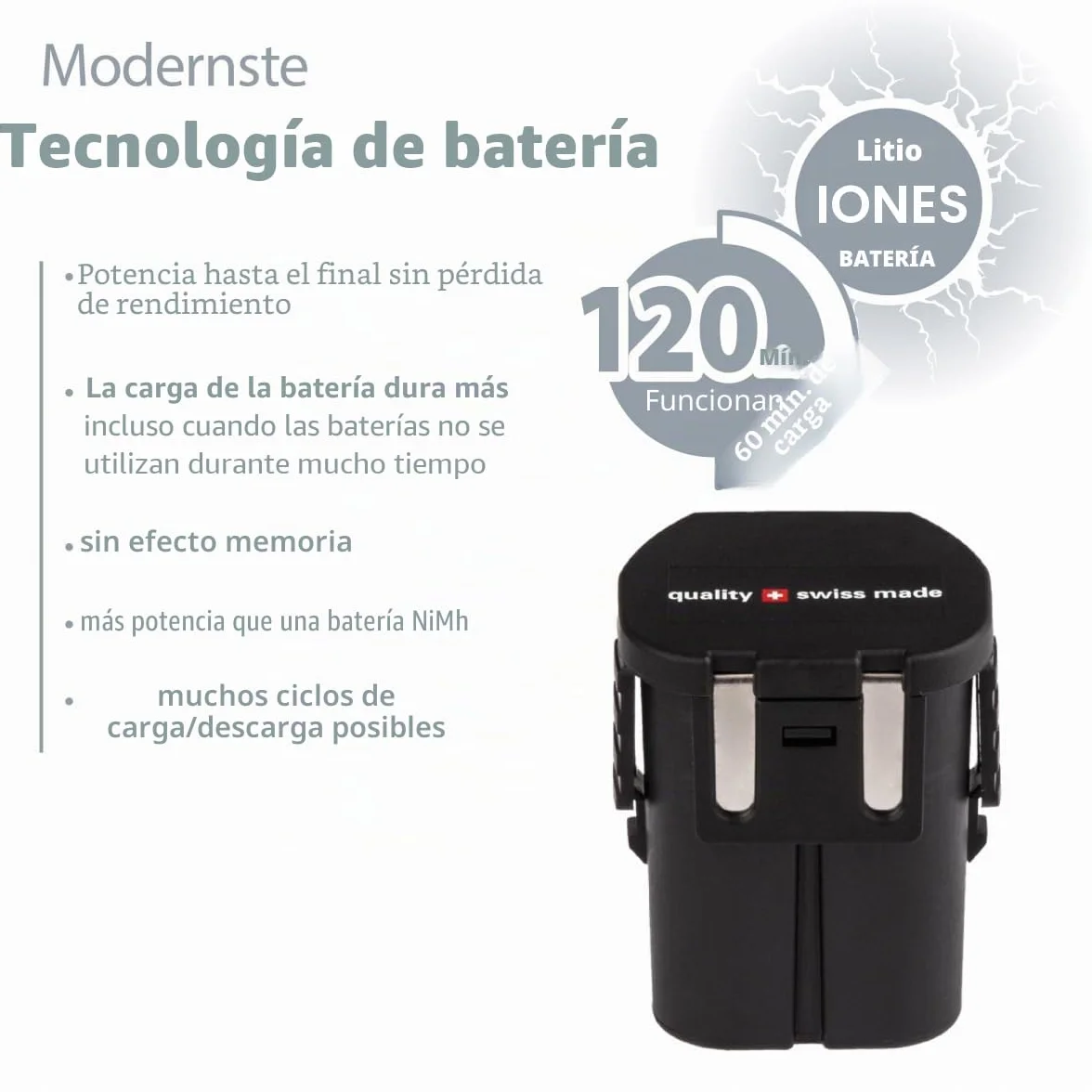 Segadora HEINIGER Zafiro Azul Inalámbrico