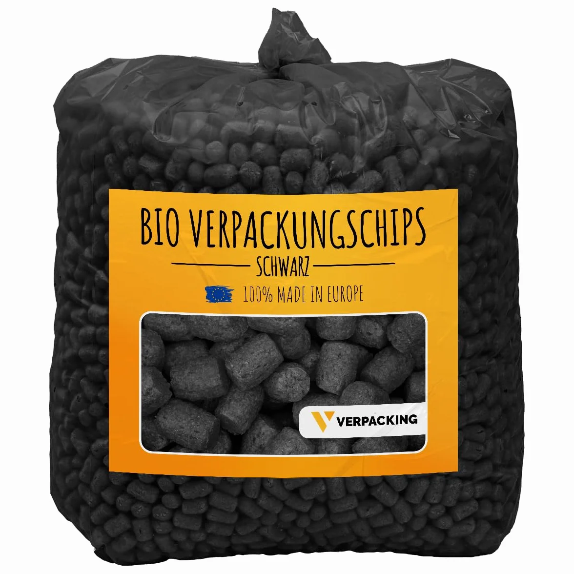 BIO Almidón de Maíz Chips de Embalaje 25 litros - Negro