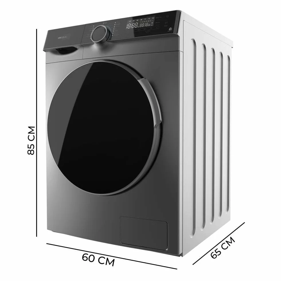 Cecotec Lavadora Carga Frontal Bolero DressCode 121000 Steel 12 kg 1400 rpm 2000 W Motor Inverter Plus