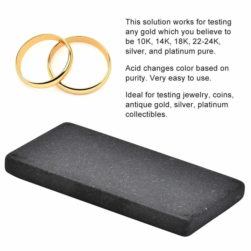 Piedra de prueba de metal para joyas de oro 3inx1.5in 3.9inx2in portátil 1 PC