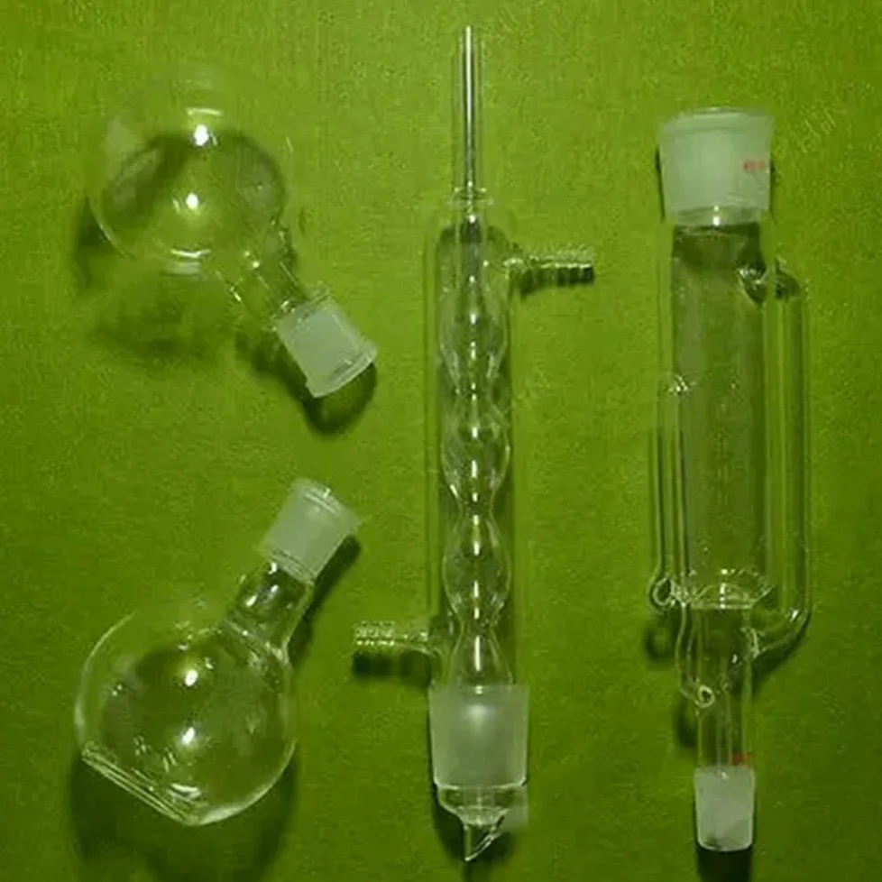 Instrumentos y Equipos de Laboratorio 250 ml con tubo de bombeo de condensador y dos matraces planos 24/40