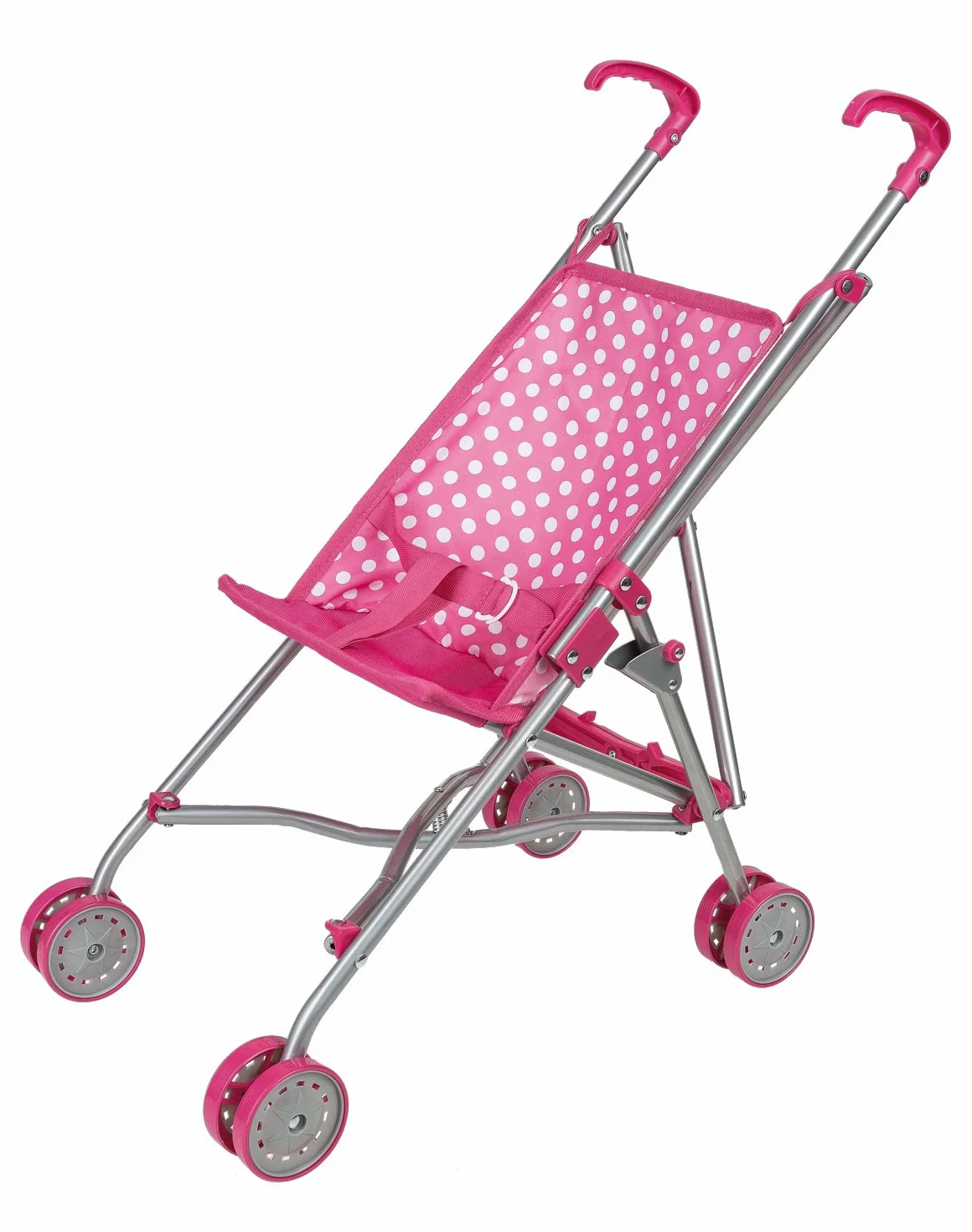 Idena Carrito para Muñeca Plegable Rosa Puntos
