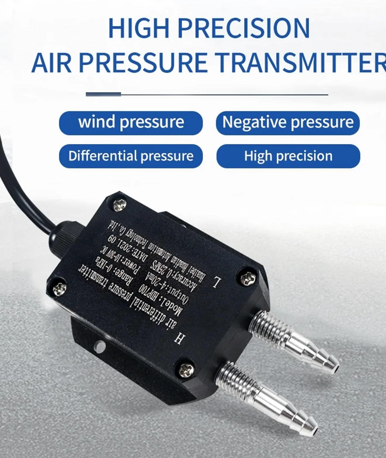 Transmisores de Presión Sensor de presión diferencial, transmisor absoluta inteligente(0-200Pa)