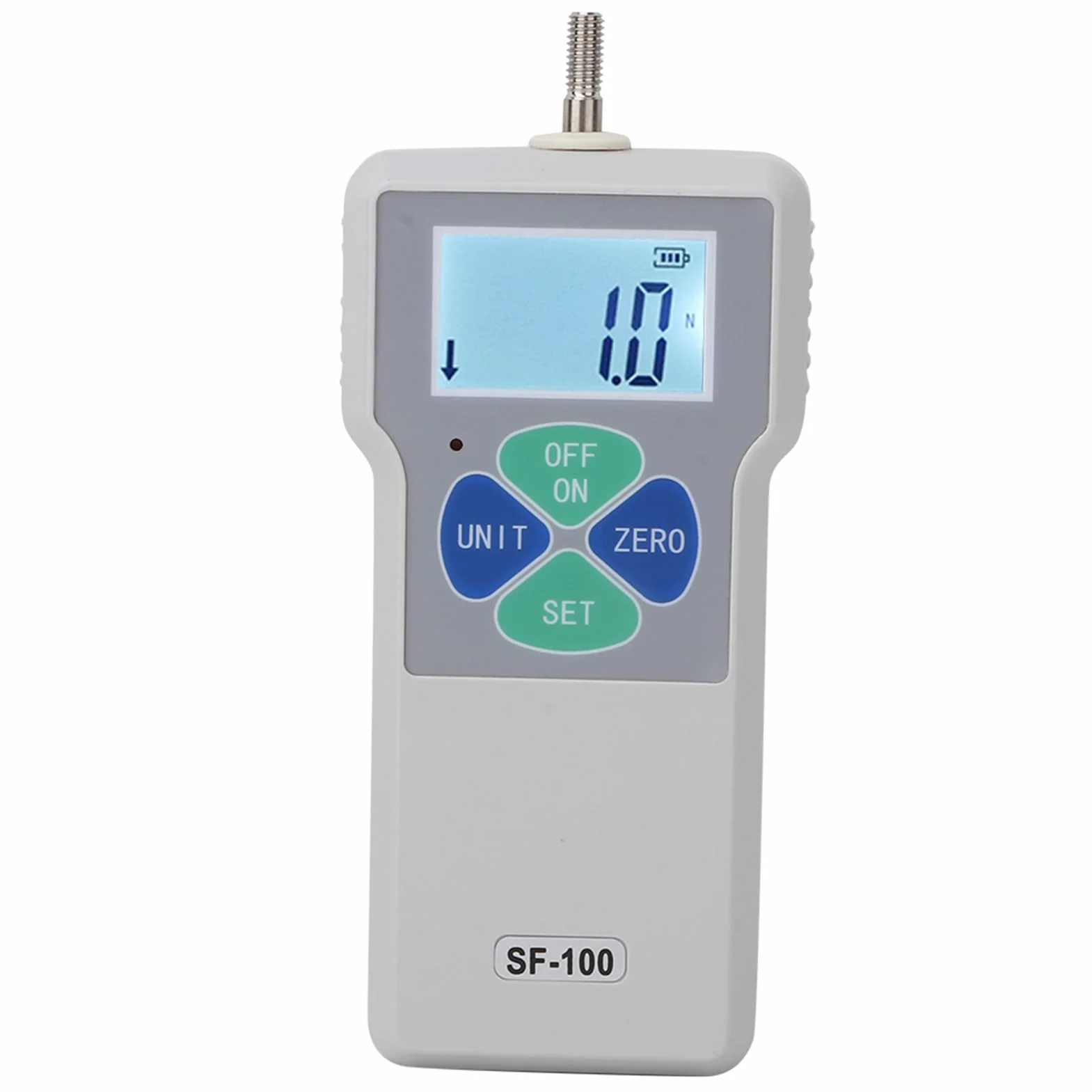 Medidor de Fuerza Digital SF-100, Probador de Empuje y Tracción, Instrumentos de Medición de Presión 100N con Pantalla LCD, Enchufe Estadounidense (Enchufe de la UE)