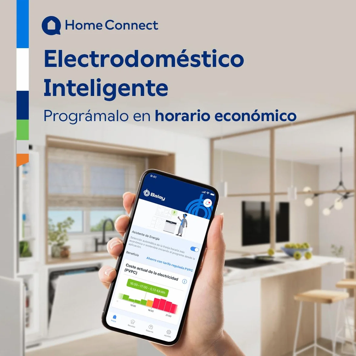 Balay Lavavajillas integrable 14 servicios Motor ExtraSilencio Home Connect Panel Acero antihuellas 3VF6360SA