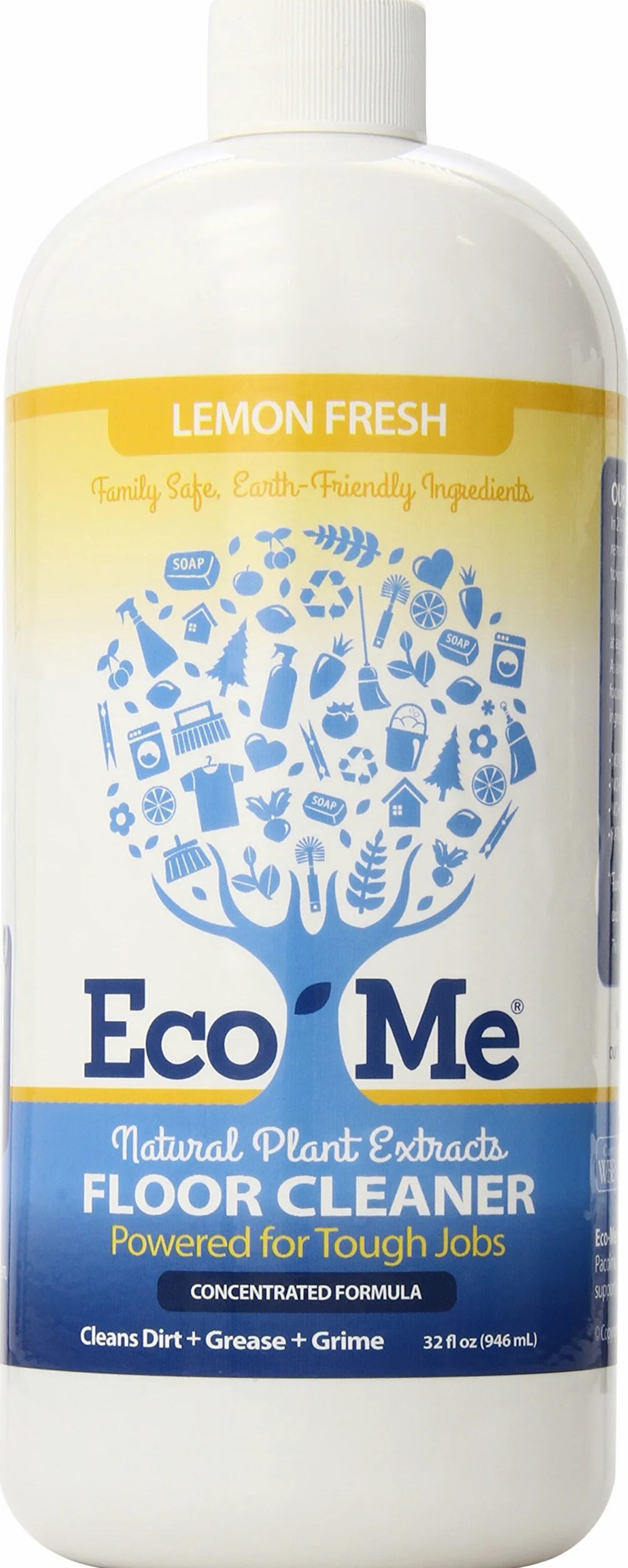 Limpiador de suelo natural Eco-Me, limón fresco, 32 ml de líquido