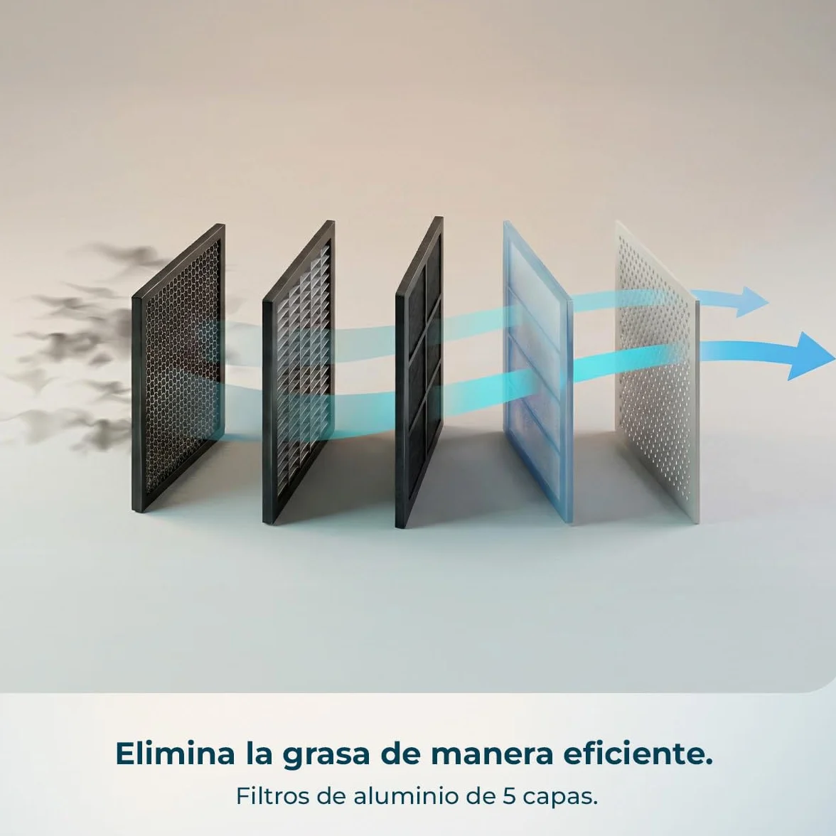 Cecotec Campana Extractora Telescópica Bolero Flux TLT 60cm 606,4m³/h Succión A++ Control Táctil Función Booster