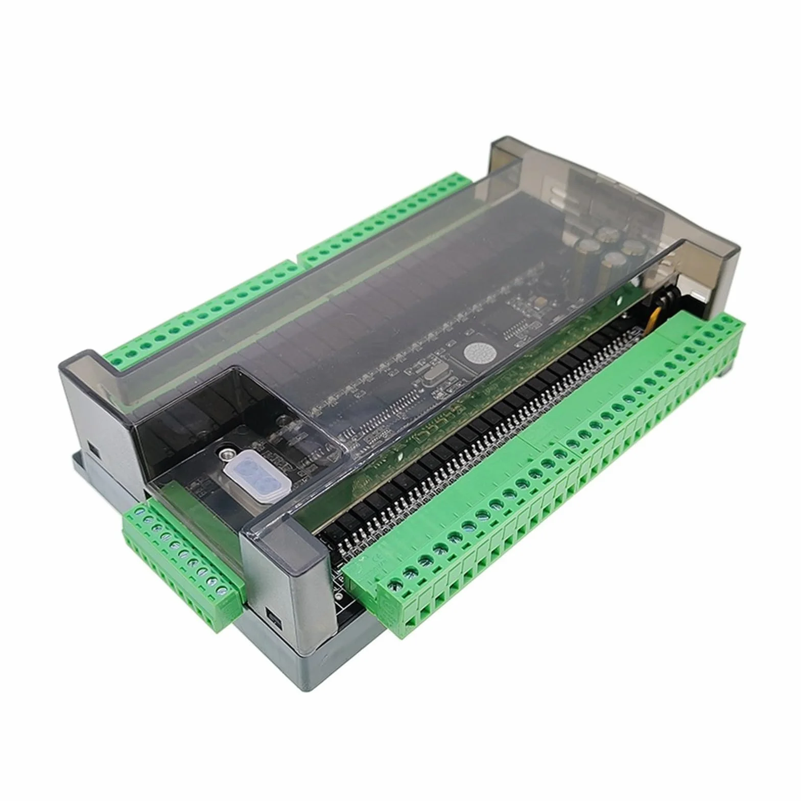 Controlador lógico programable PLC FX3U 48MR 48MT 24 entradas 24 Salidas con relé RS232 RS485 38400bps Transistor PLC Controlador lógico programable 6AD 2DA(FX3U 48MR)