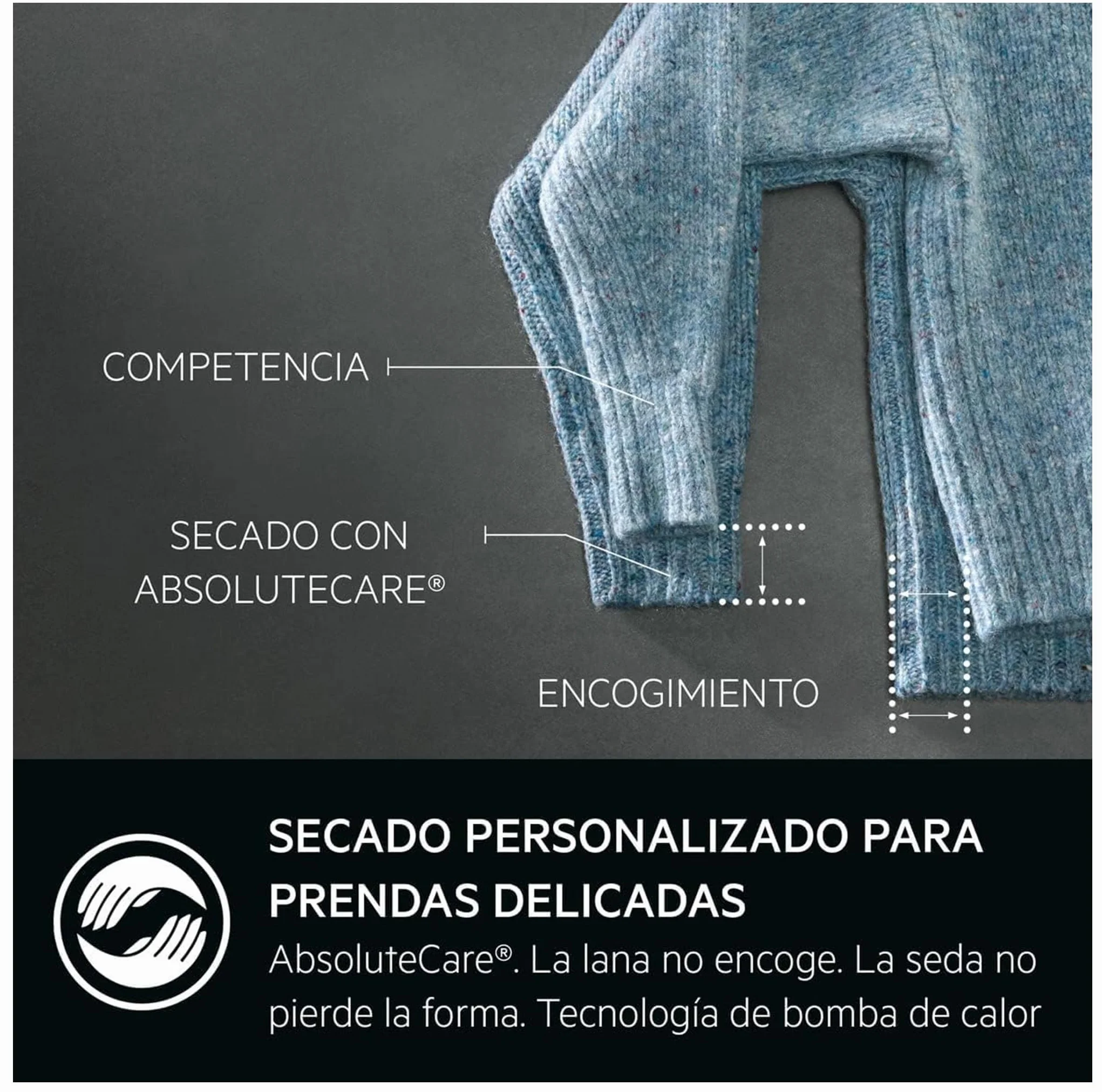 AEG Secadora Bomba de Calor 8Kg Serie 8000 Motor Inverter Función Vapor TR818A4OB