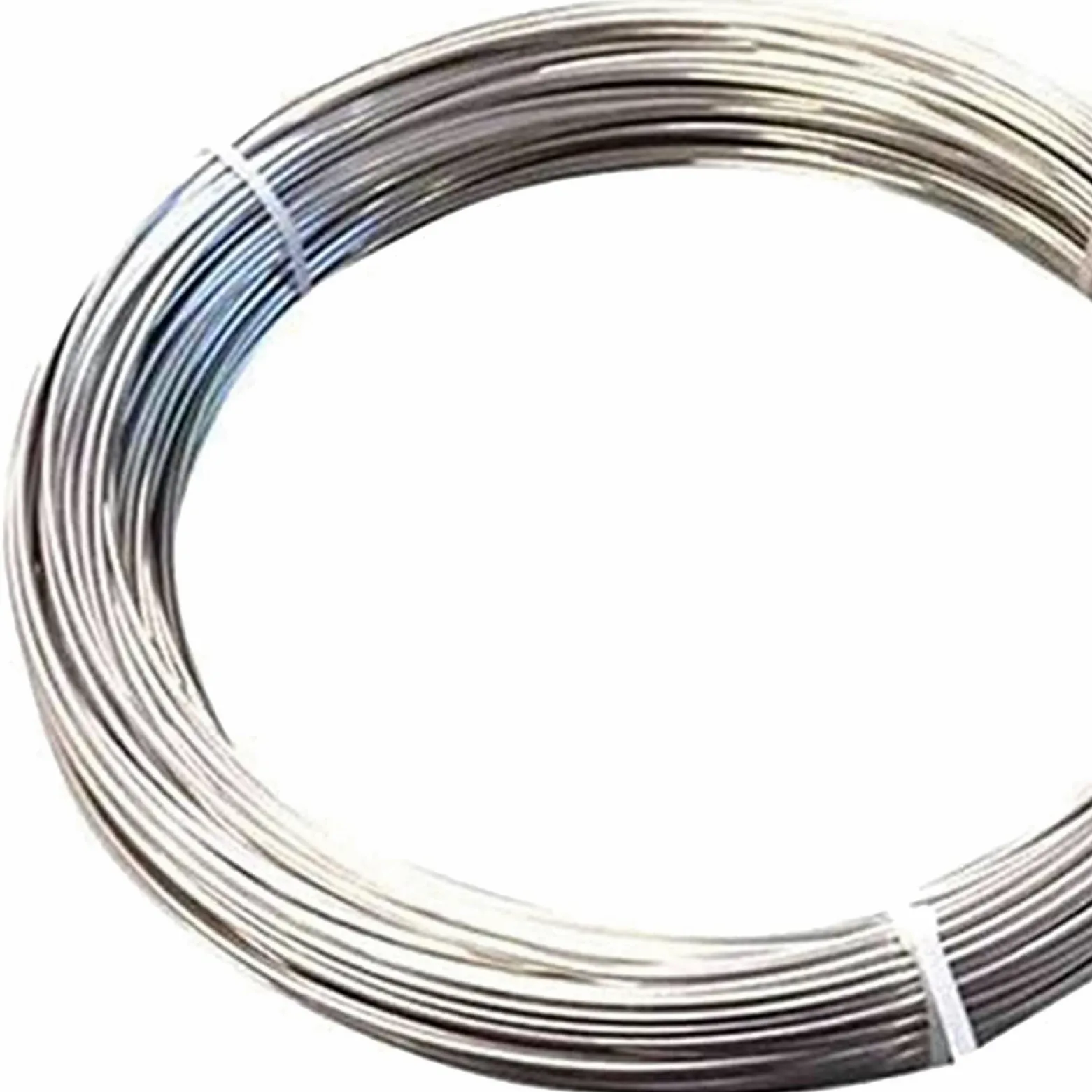 Cuerda de Alambre, Indicadores y Longitudes múltiples galvanizados de la Plata sólida Cuerda Alambre Acero(8 Gauge-25m/82ft Long)