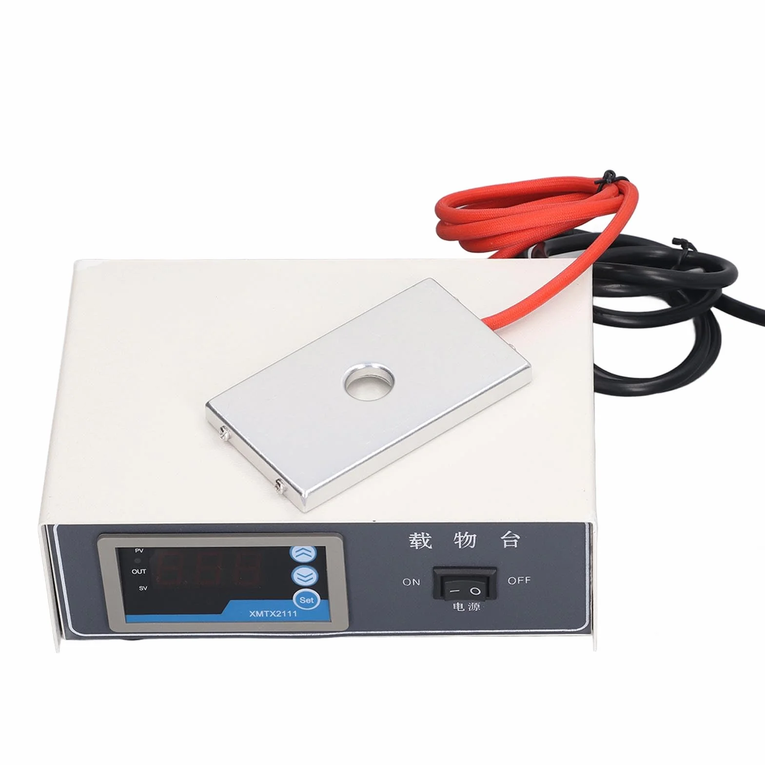 Luocute Etapa de Control de Temperatura para Microscopio, Calentador de Portaobjetos con Pantalla Digital de 75 W con Termostato Constante para Placa Calefactora de Laboratorio y (Enchufe Europeo