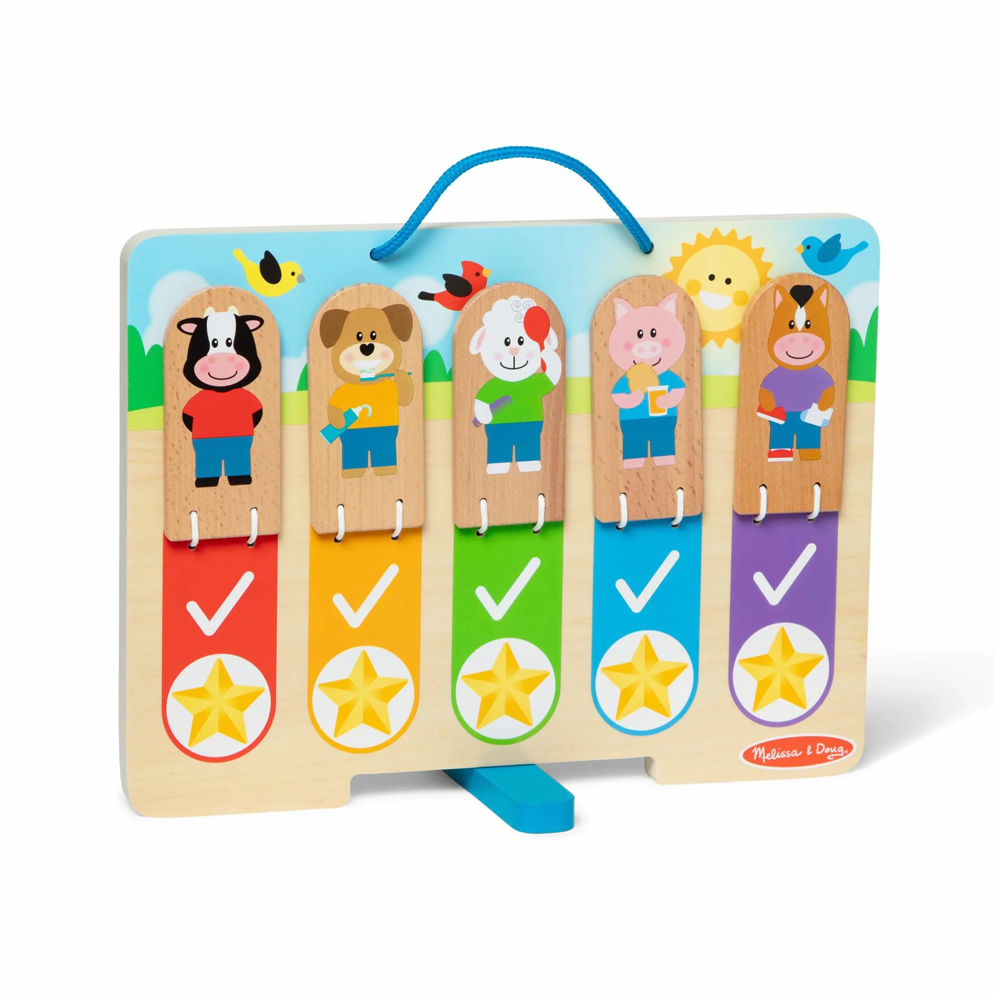 Melissa & Doug Tabla de My Daily Routines, rutinas de día y Noche, para niños de 3 años, Certificado FSC