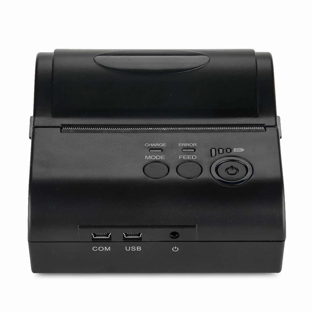 Excelvan - 80mm Bluetooth Inalámbrica Impresora Térmica de Recibos y Tickets, Interfaz de USB, Comandos en STAR / ESC / POS