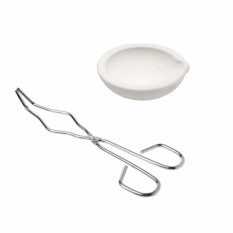 Antorcha de cerámica 58 mm 100 g crisoles de sílice de cuarzo alta temperatura con pinza 25 cm para joyas