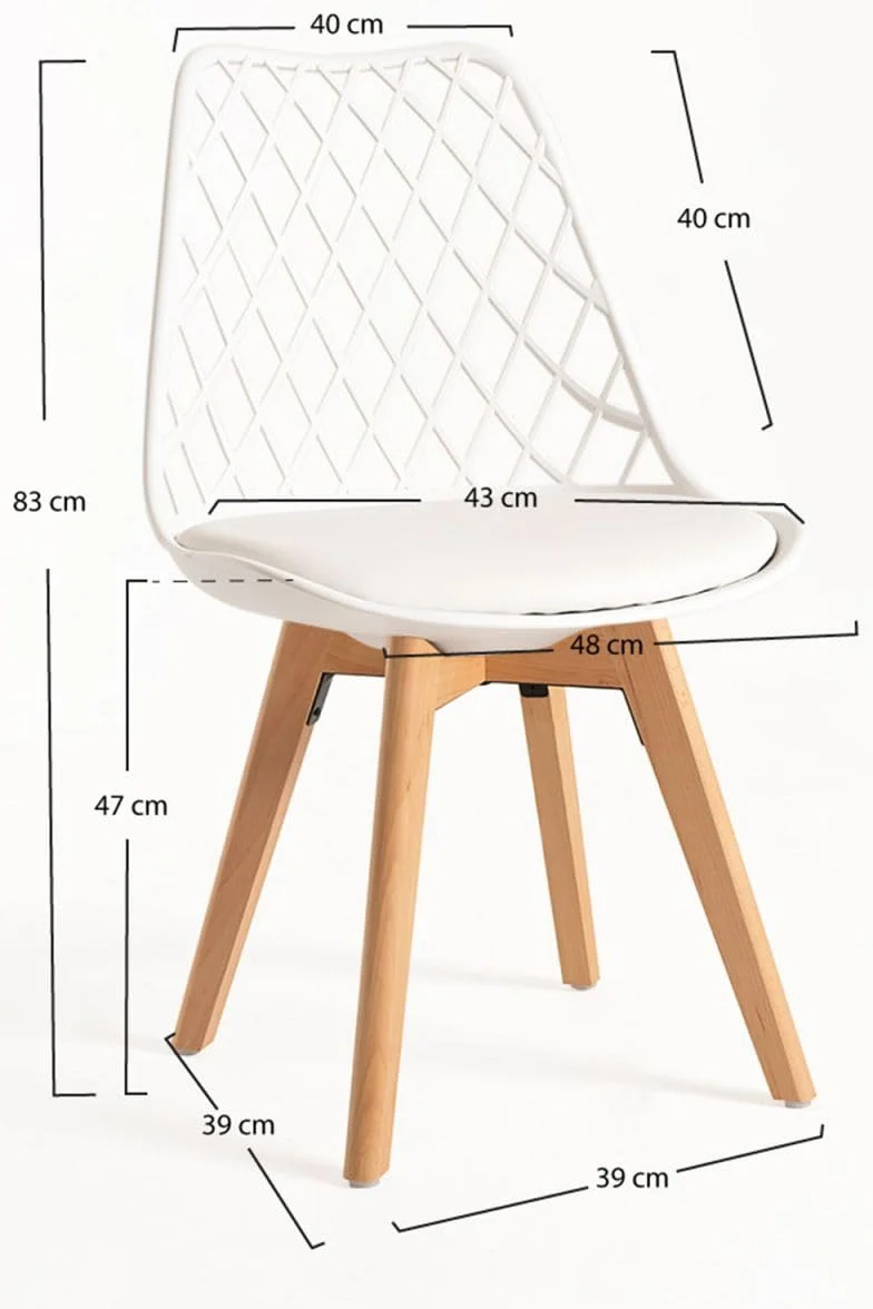 Regalos Miguel - Packs Sillas Comedor - Pack 6 Sillas Mima - Blanco