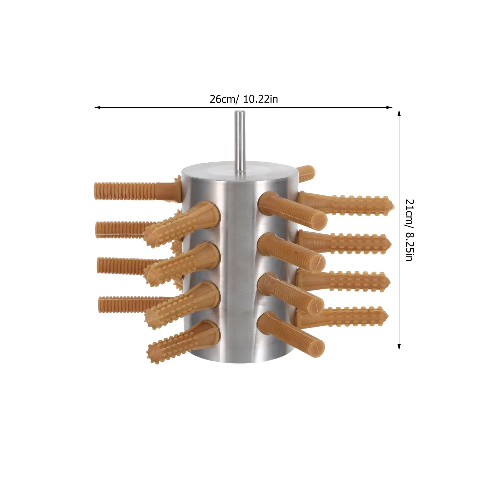 Alipis Desplumadora Portátil de Aves de Corral de Acero Inoxidable 24 Dedos para Granja, Herramienta Duradera y Ligera para Procesamiento de Pollos y Faisanes
