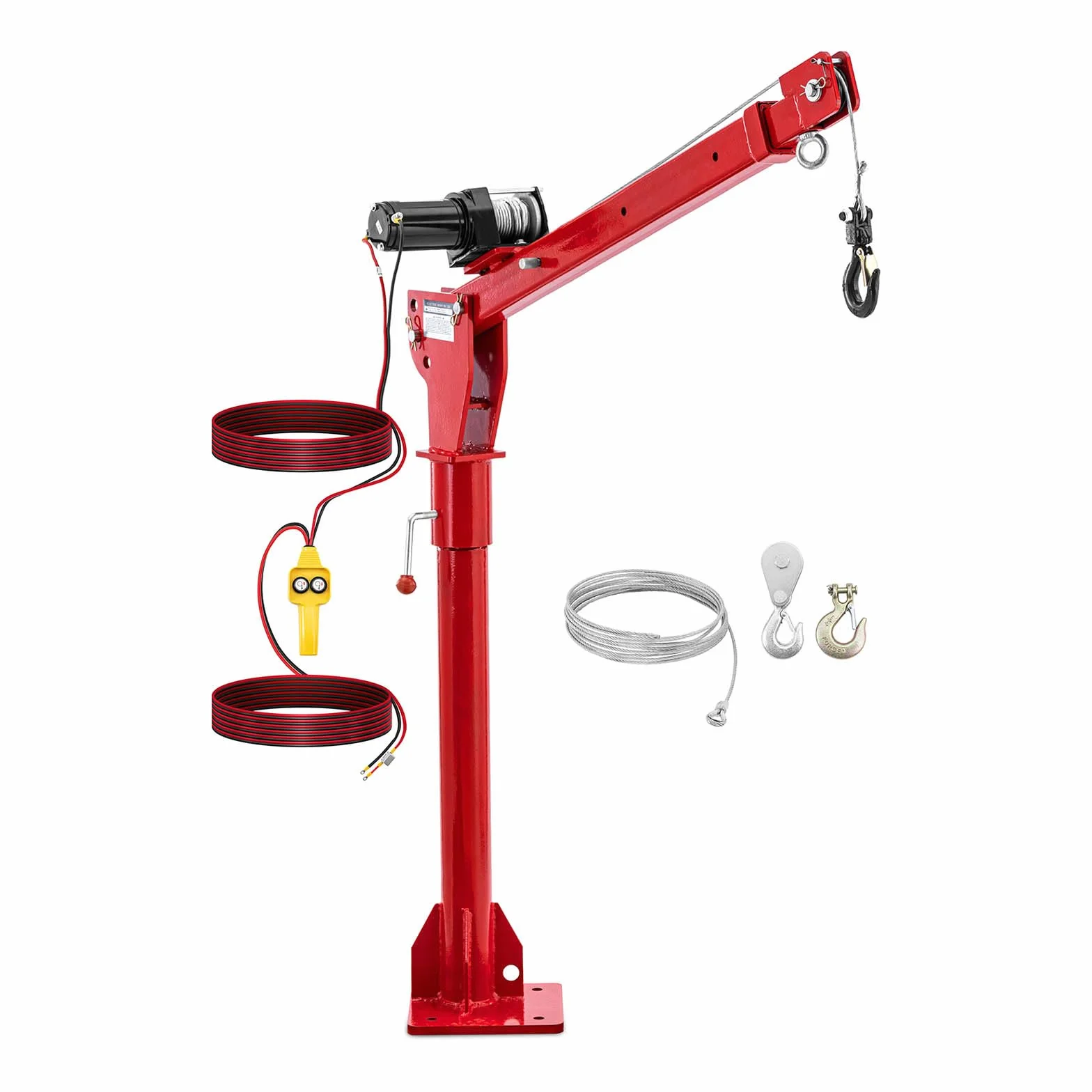 Steinberg Systems SBS-PTC-500 Grúa de carga con cabrestante de 12 V 800 kg 360° grúa pick-up con cabrestante eléctrico grúa cabrestante