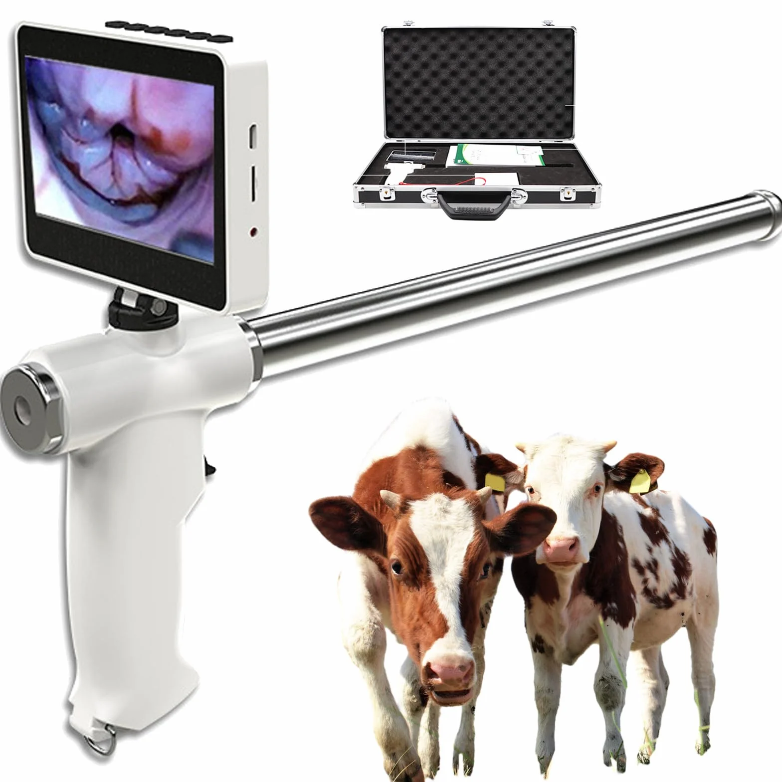Pistola de inseminación Artificial AI, Pistola de inseminación Visual de Ganado, Dispositivo de cría de Animales, Kit de cría Veterinaria Dispositivo de inseminación Artificial de Vaca