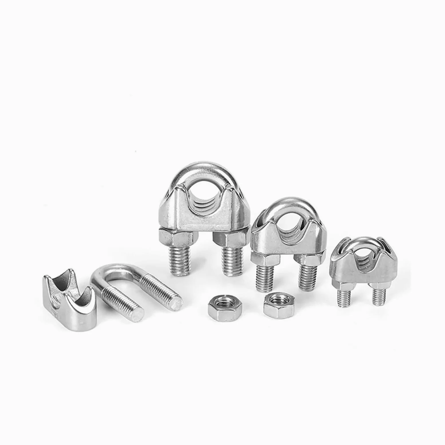 Abrazaderas para cables metálicos, Abrazaderas de cable tipo U de acero inoxidable 304 M2-M32(M16-5Pcs)