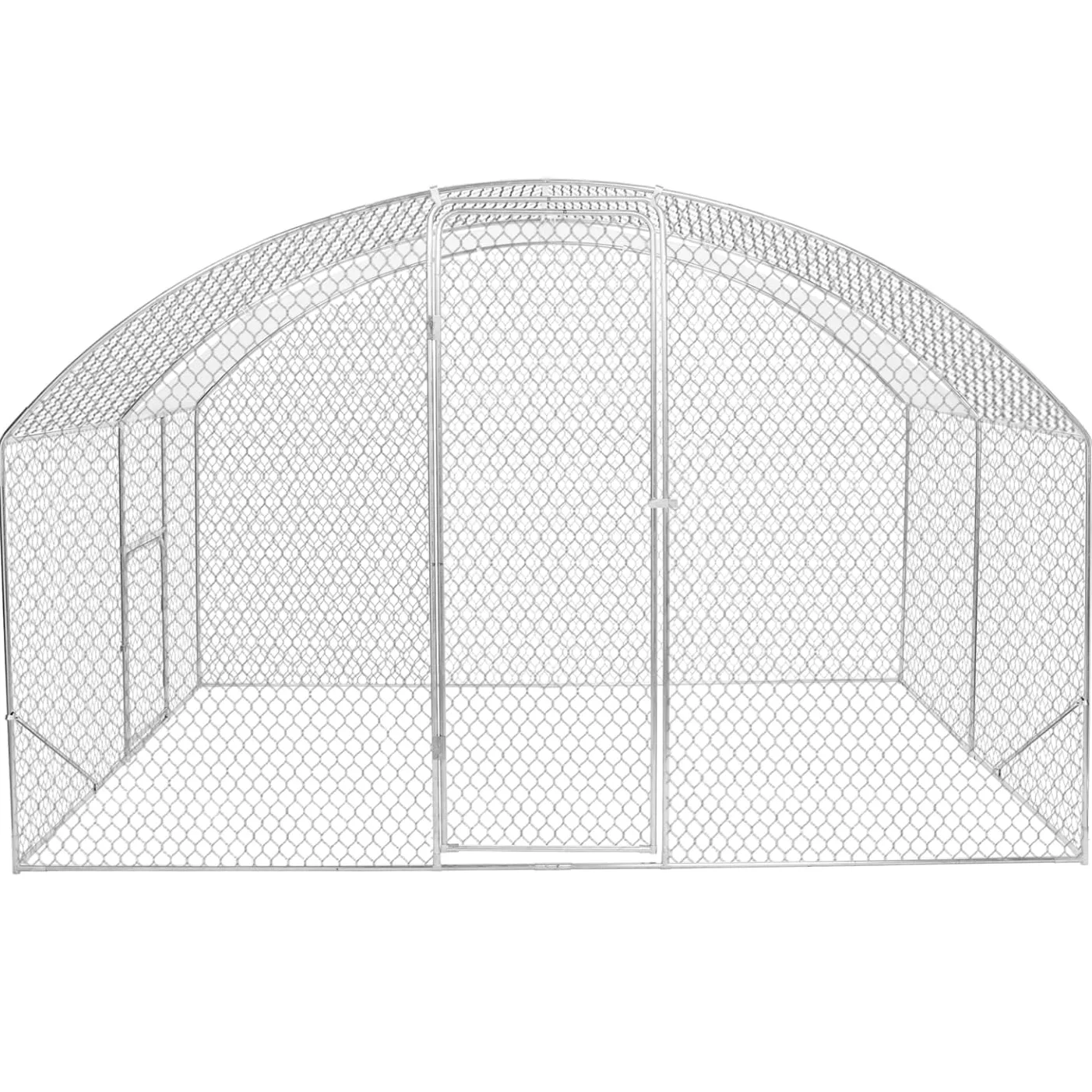 IDMarket - Recinto gallinero cúpula 7,5 m² Parque de malla 3x2,5 M con puerta lateral