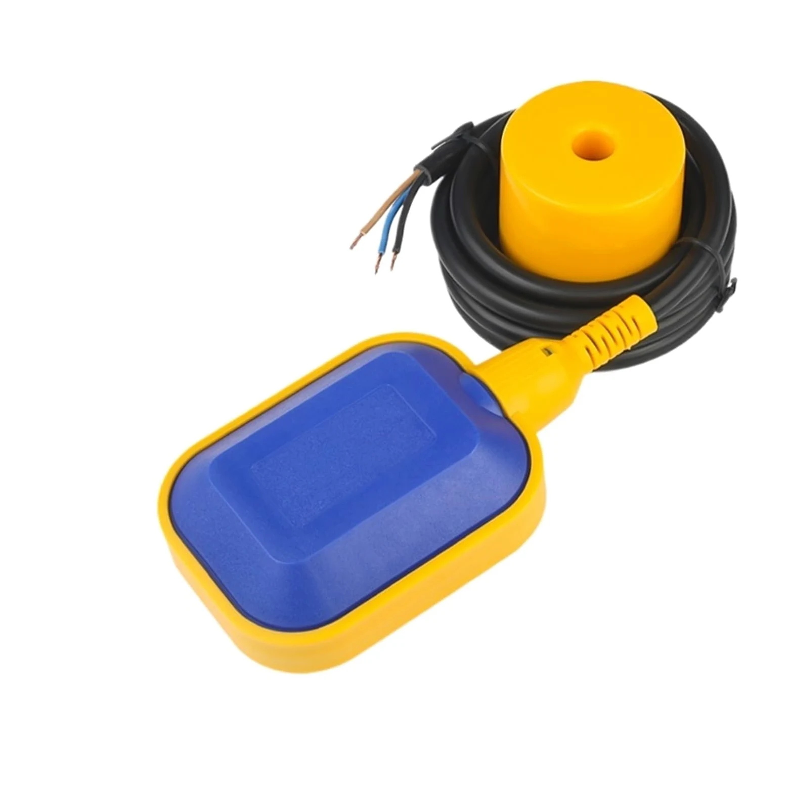 Interruptor de flotador con cable 1 unidad 3 metros 5M interruptor de flotador controlador de agua nivel líquido IP65 Cable de Contactor de fluido(Silicone Square,5 Meters)
