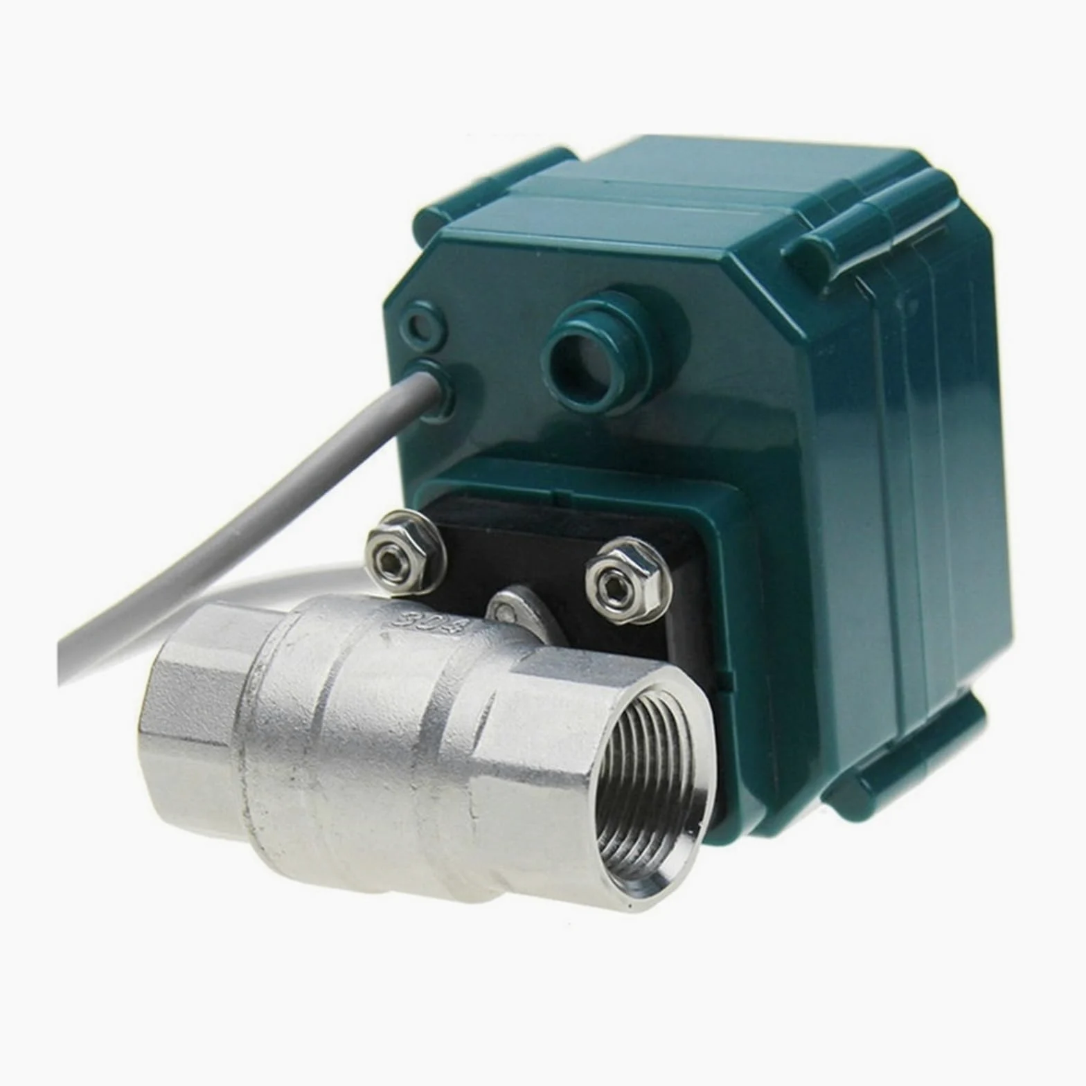 Válvula De Agua Bola Motorizada Eléctrica, Control Remoto Riego Jardín Acero Inoxidable Con Función Sincronización Y Cuenta Atrás Funcionamiento Fiable(DN15)
